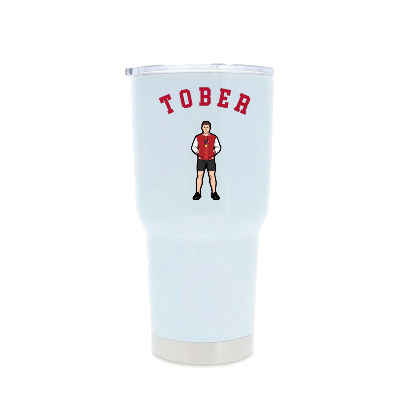 30oz Stainless Steel Tumbler — Shirsey Arch in White
