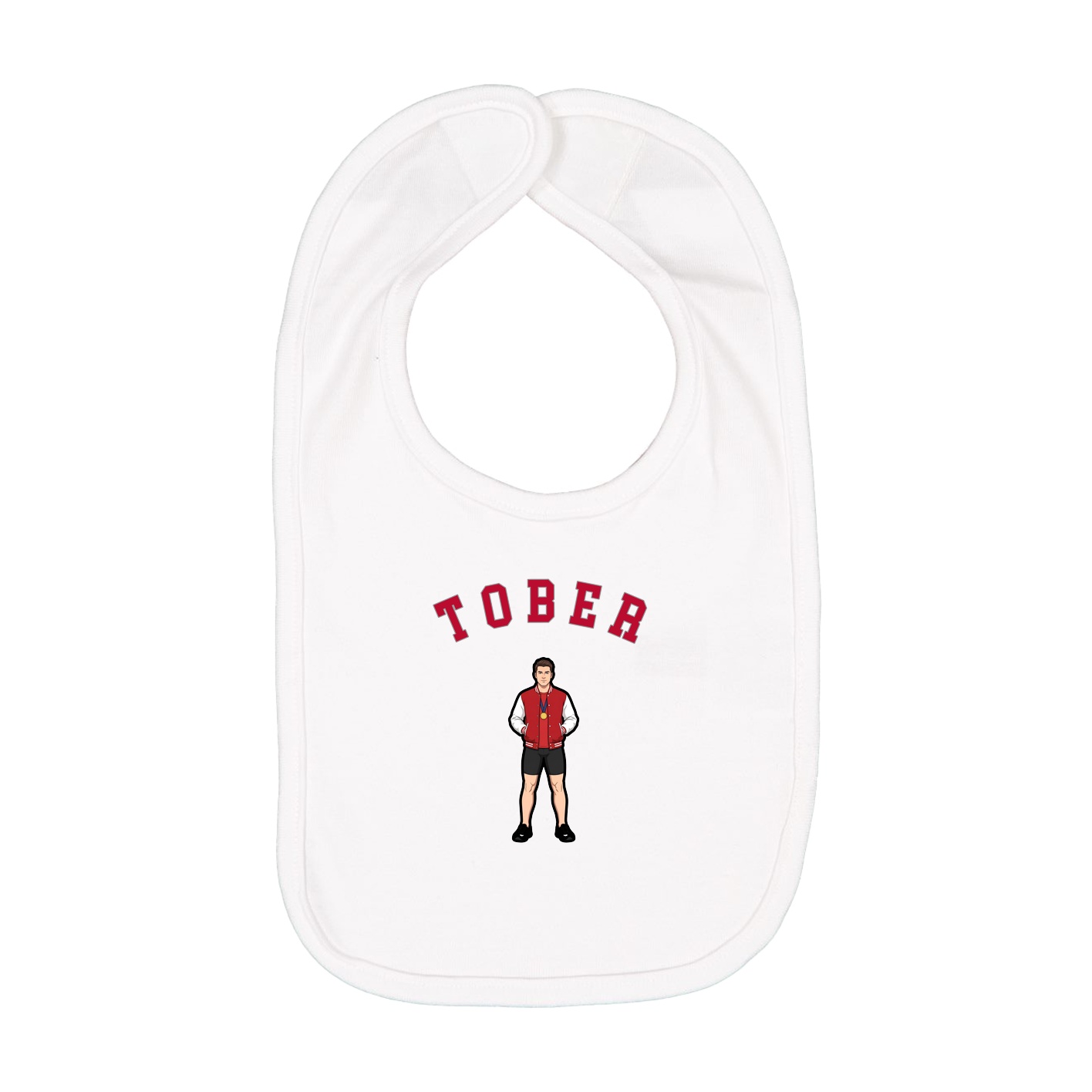 Infant Bib — Shirsey Arch in White