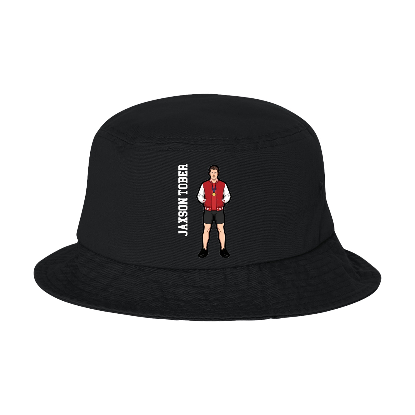 Bucket Cap — Name Vertical in Black