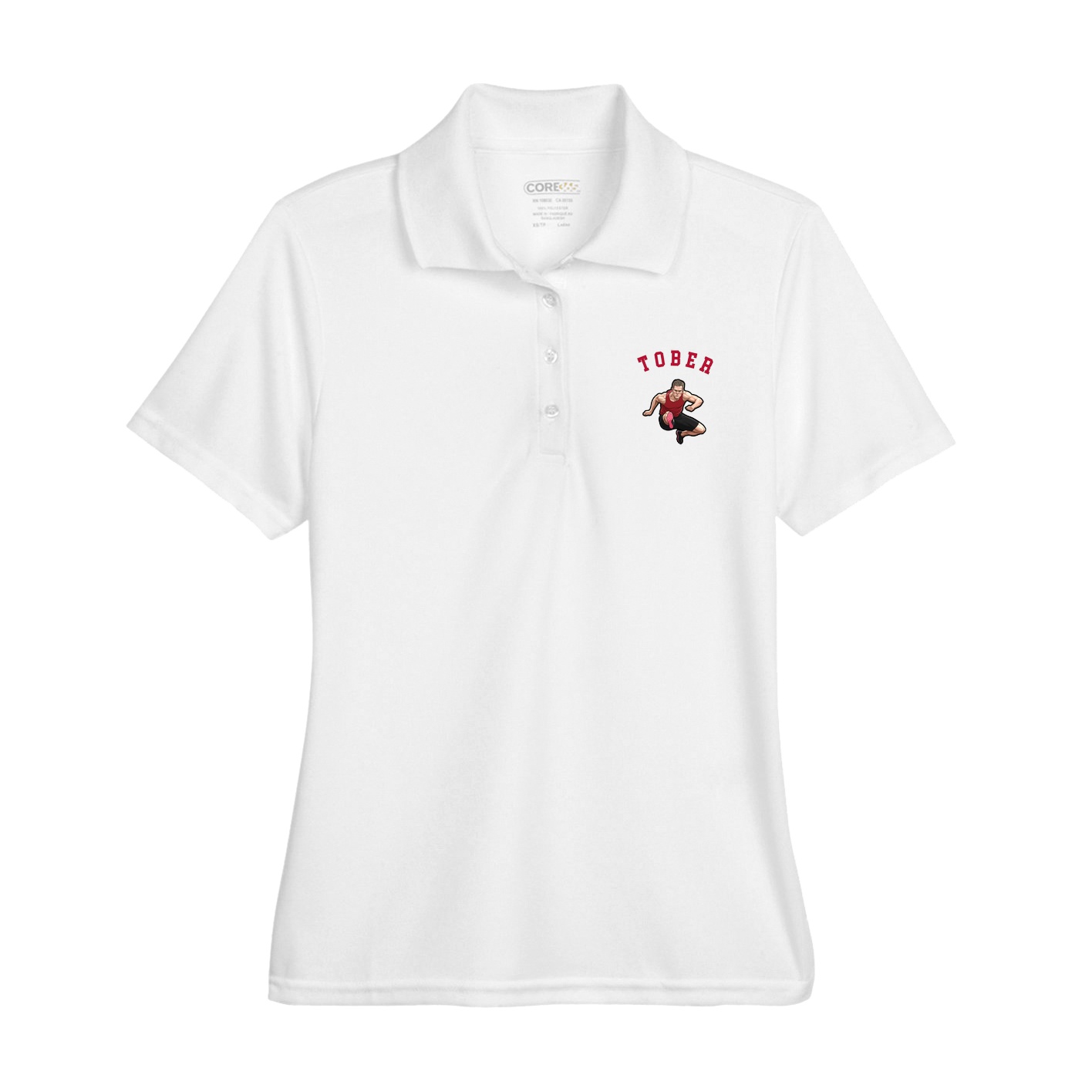 Womens Performance Polo — Shirsey Arch in White
