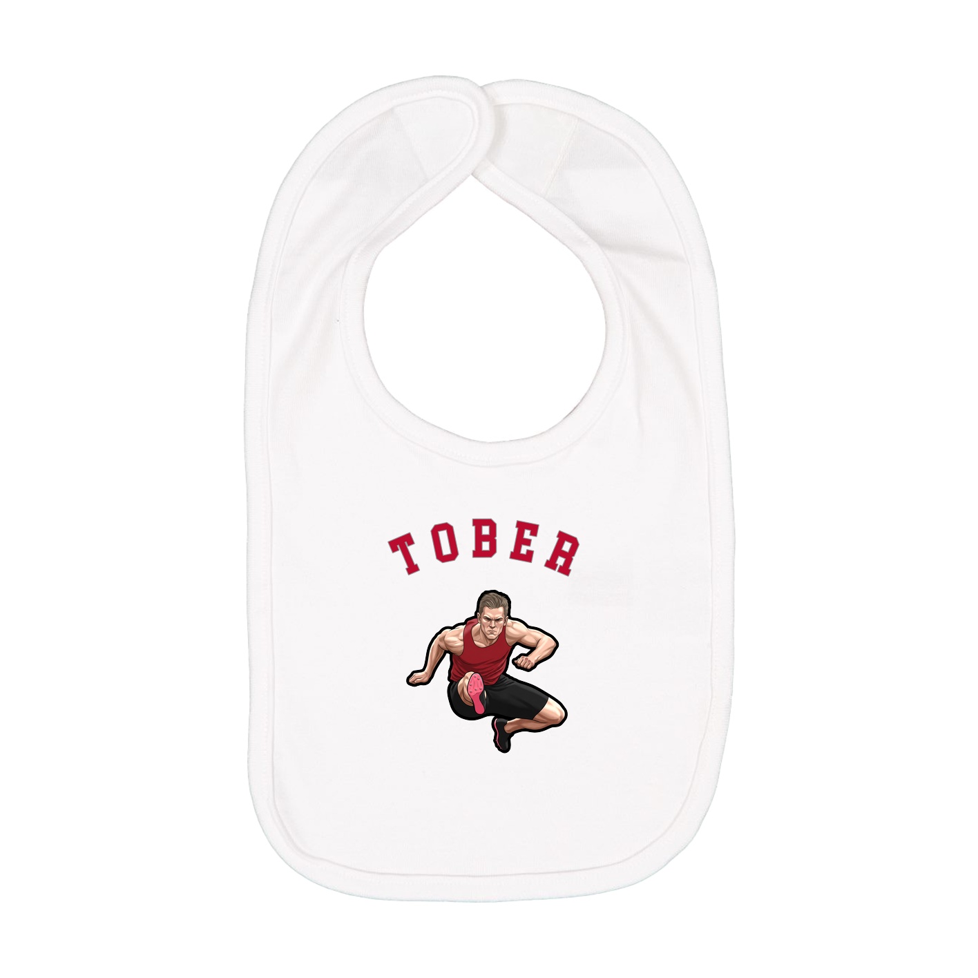 Infant Bib — Shirsey Arch in White