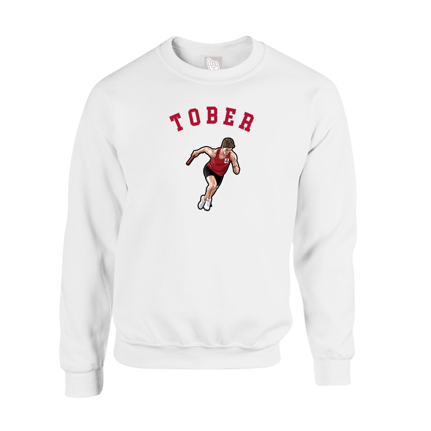 Fleece Crew — Shirsey Arch in White