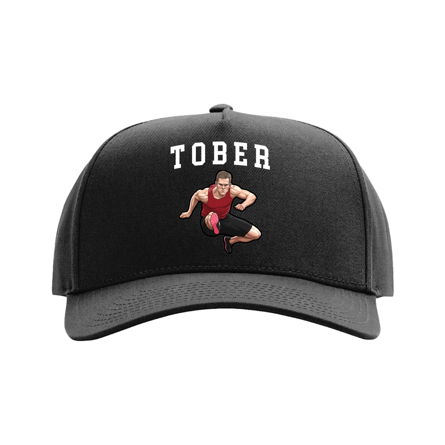 Full Fabric Five-Panel Champ Cap — Shirsey in Black