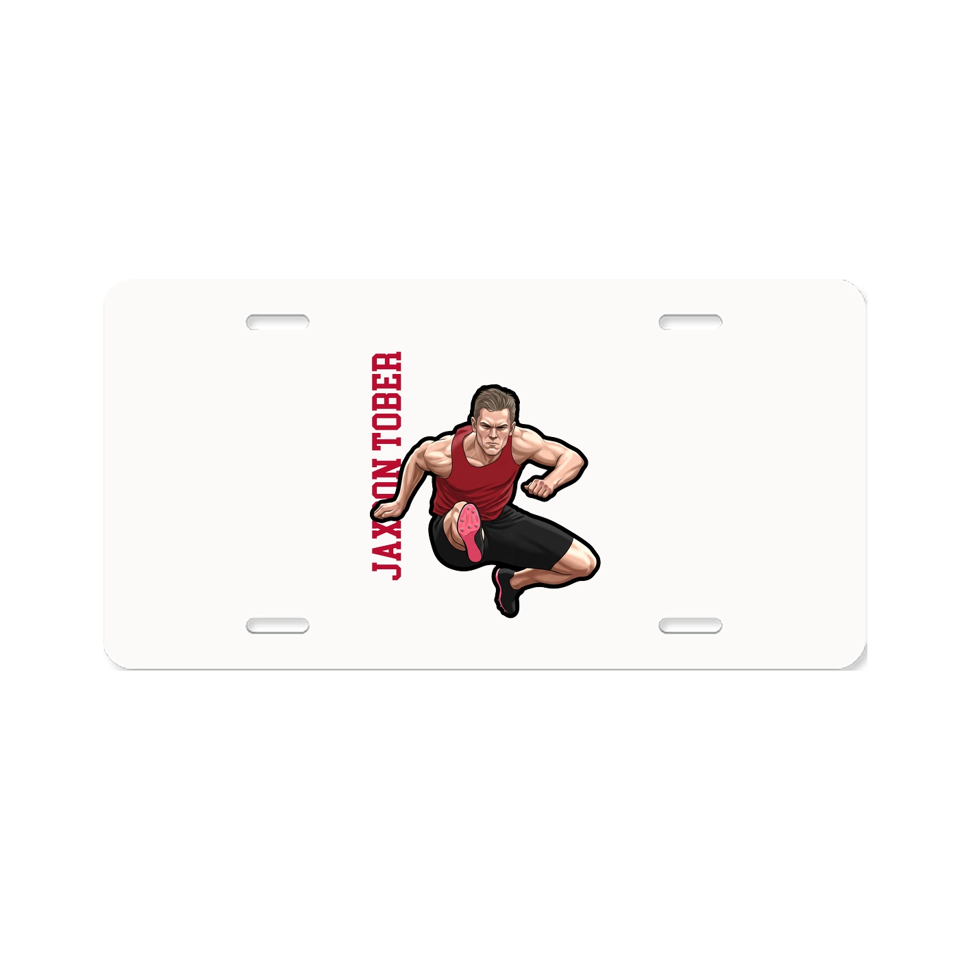 License Plate — Name Vertical in Classic