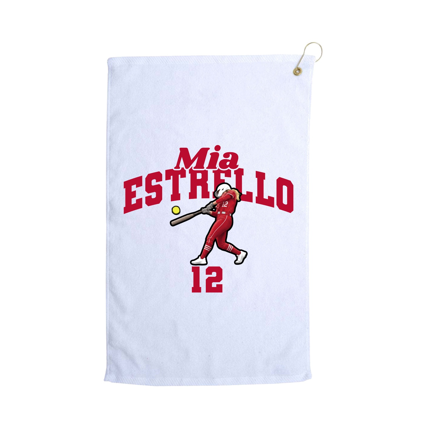 Golf Towel — Signature Arch in White