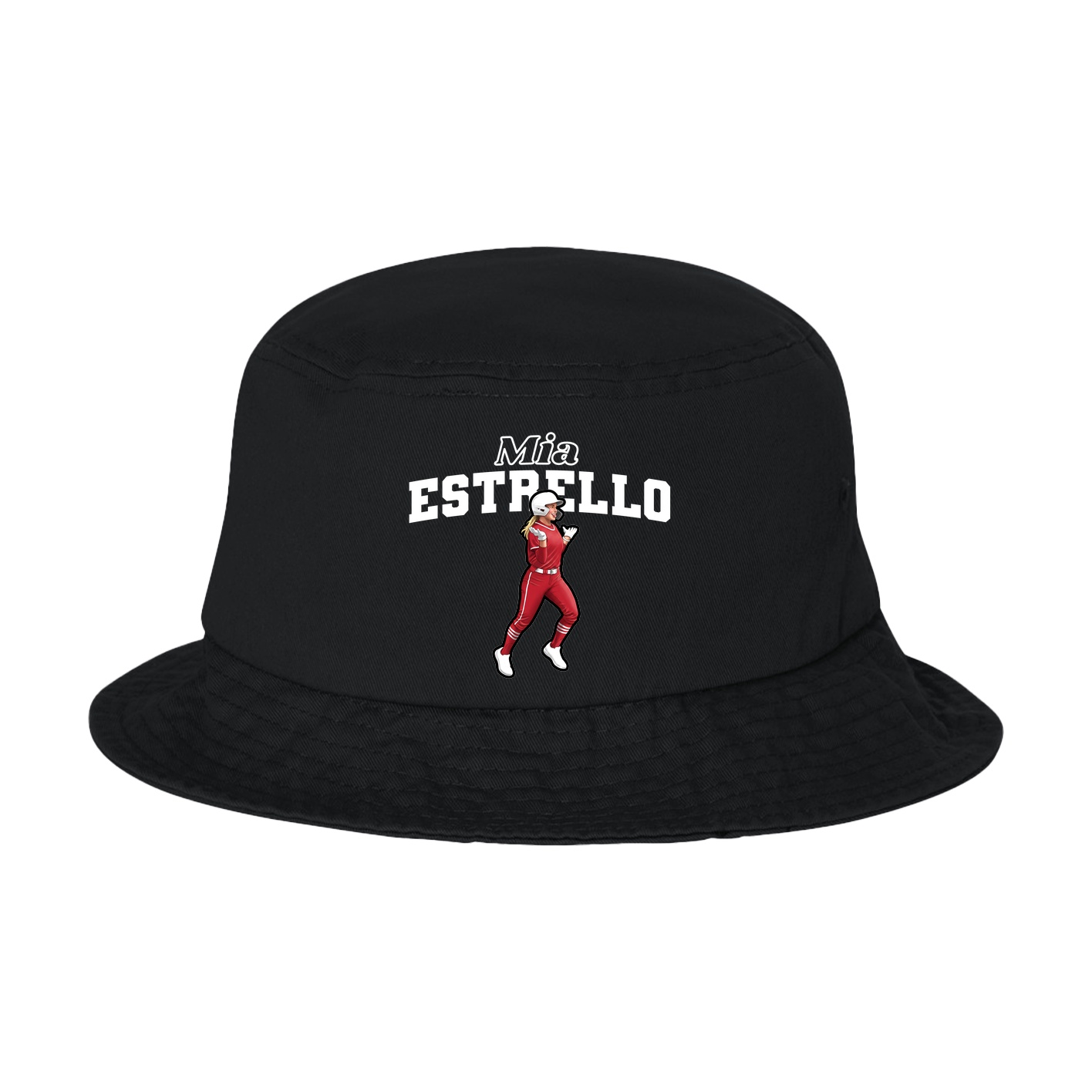Bucket Cap — Name Arch in Black
