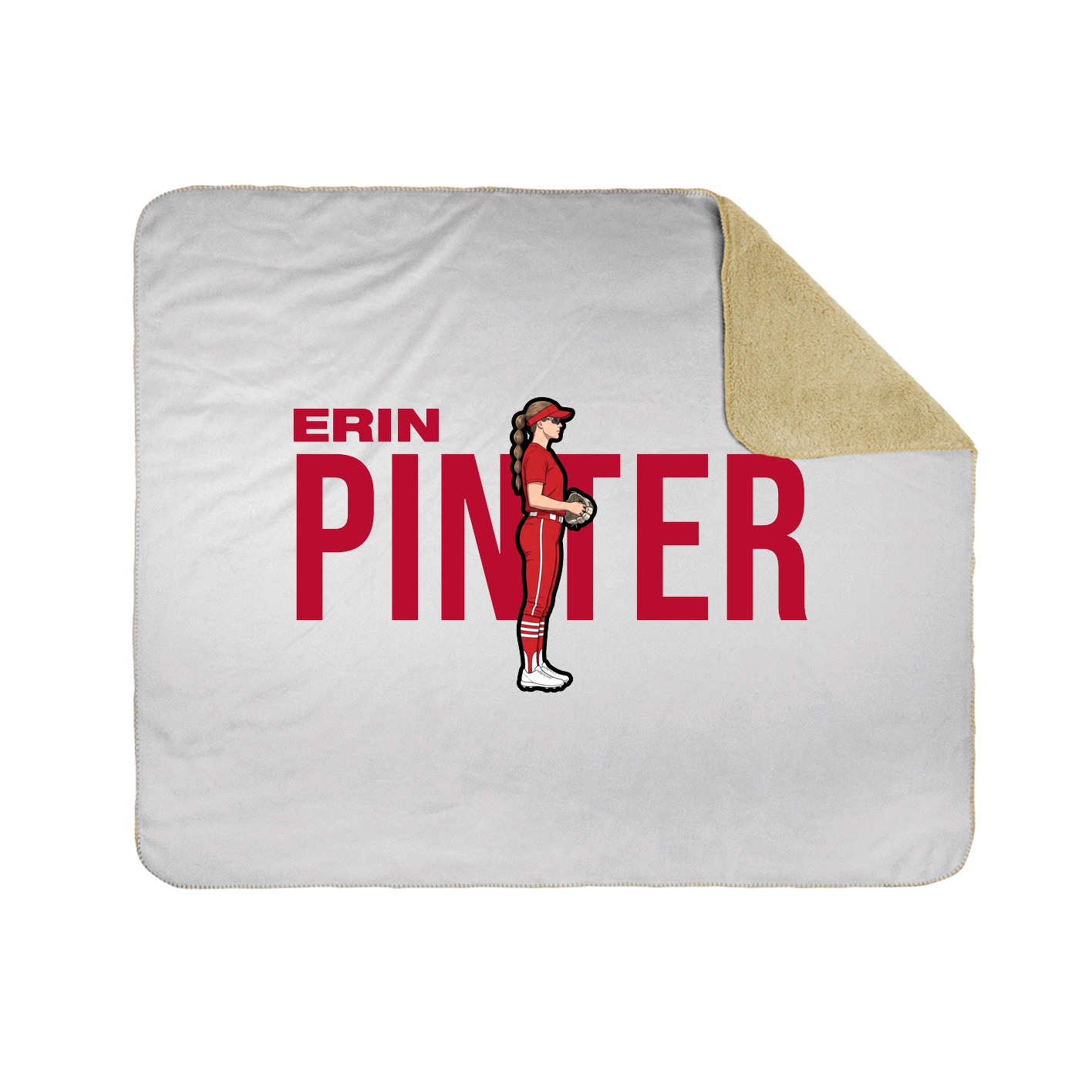 Throw Blanket — Player Name in White