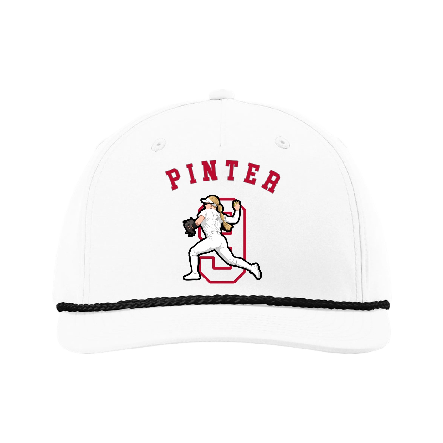 Five-Panel Classic Rope Cap — Shirsey Arch in White