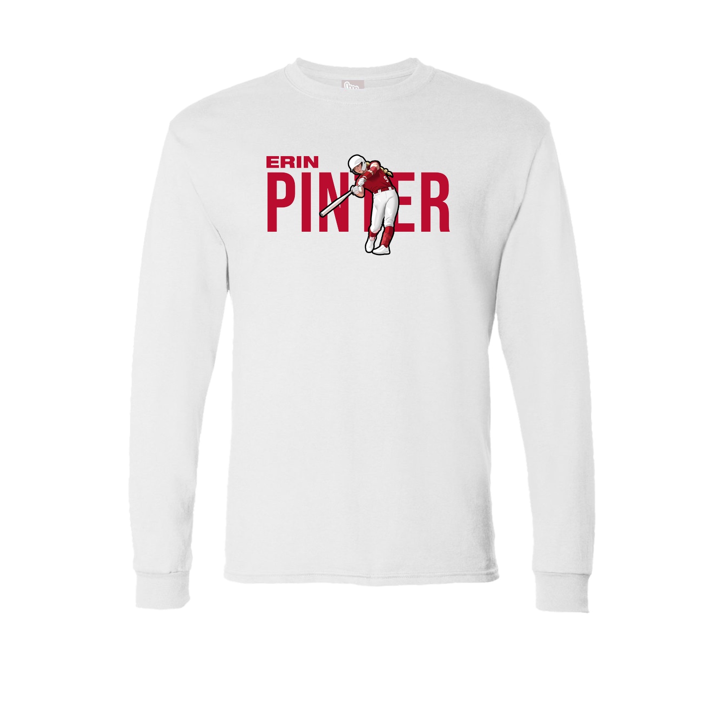 Long Sleeve Tee — Player Name in White