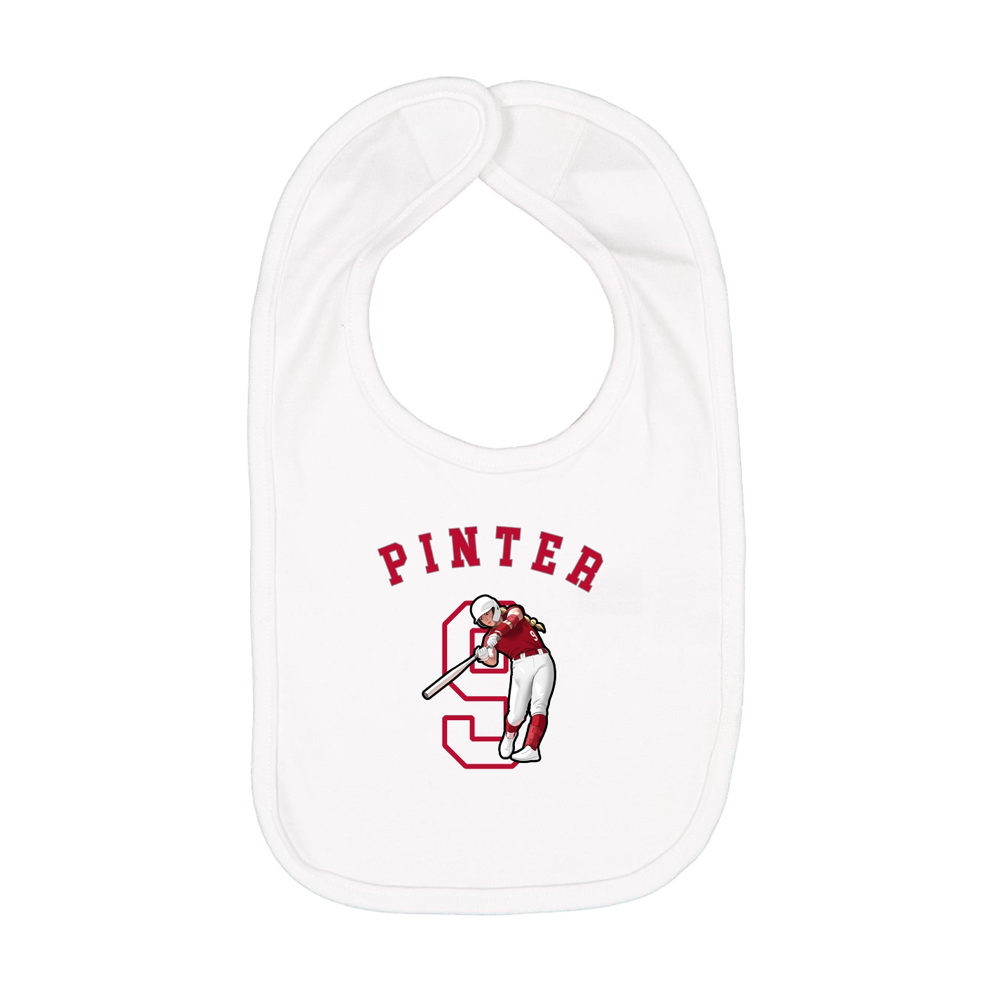 Infant Bib — Shirsey Arch in White