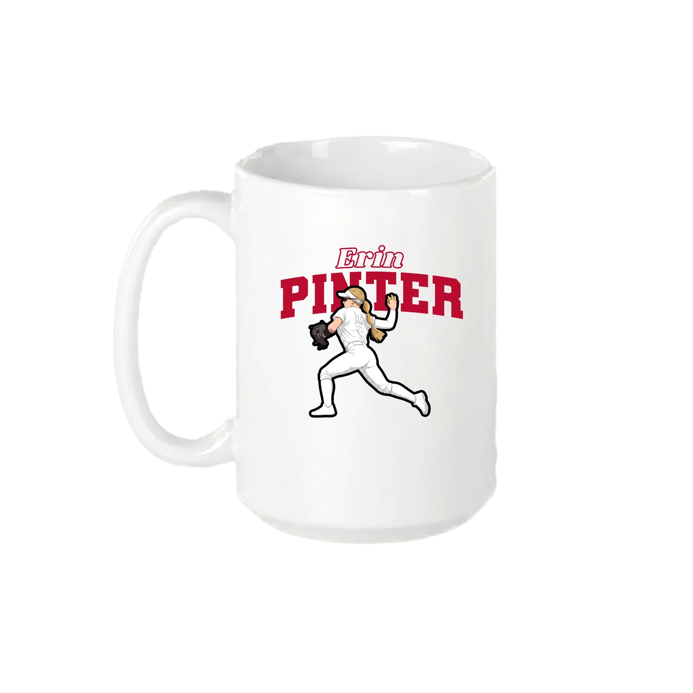15oz Coffee Mug — Name Arch in White