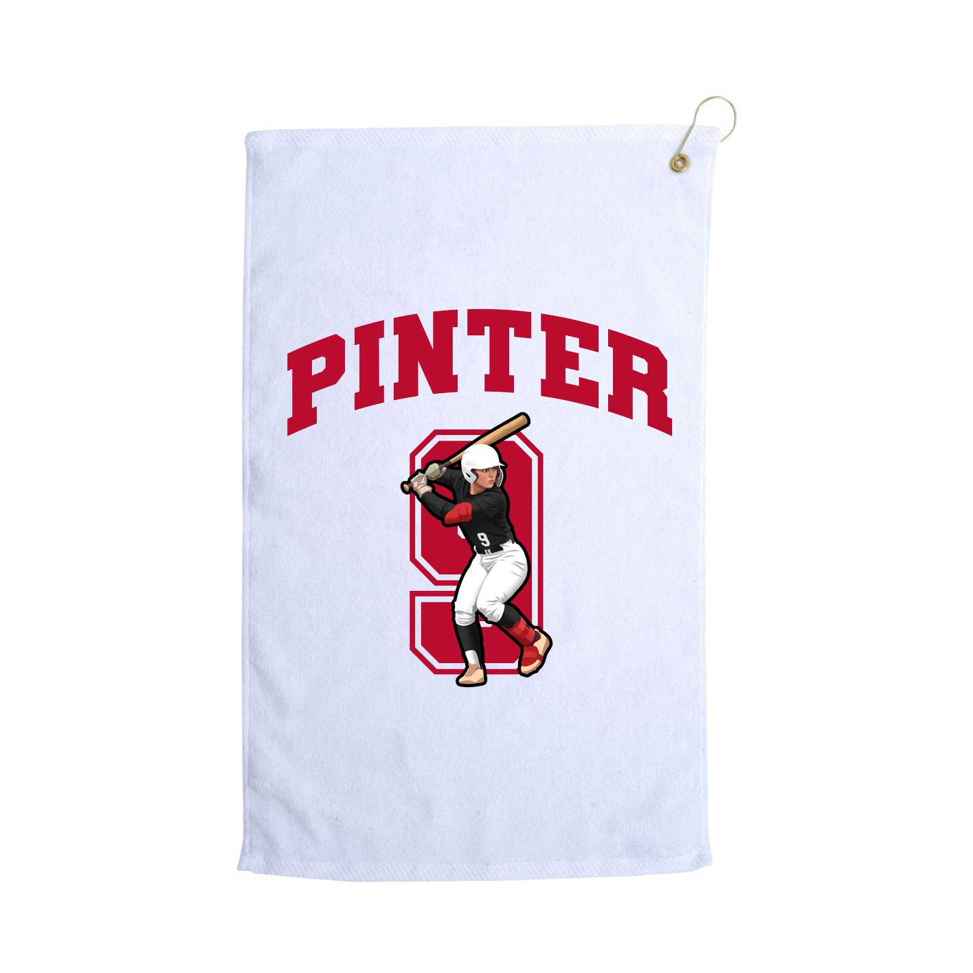 Golf Towel — Number in White