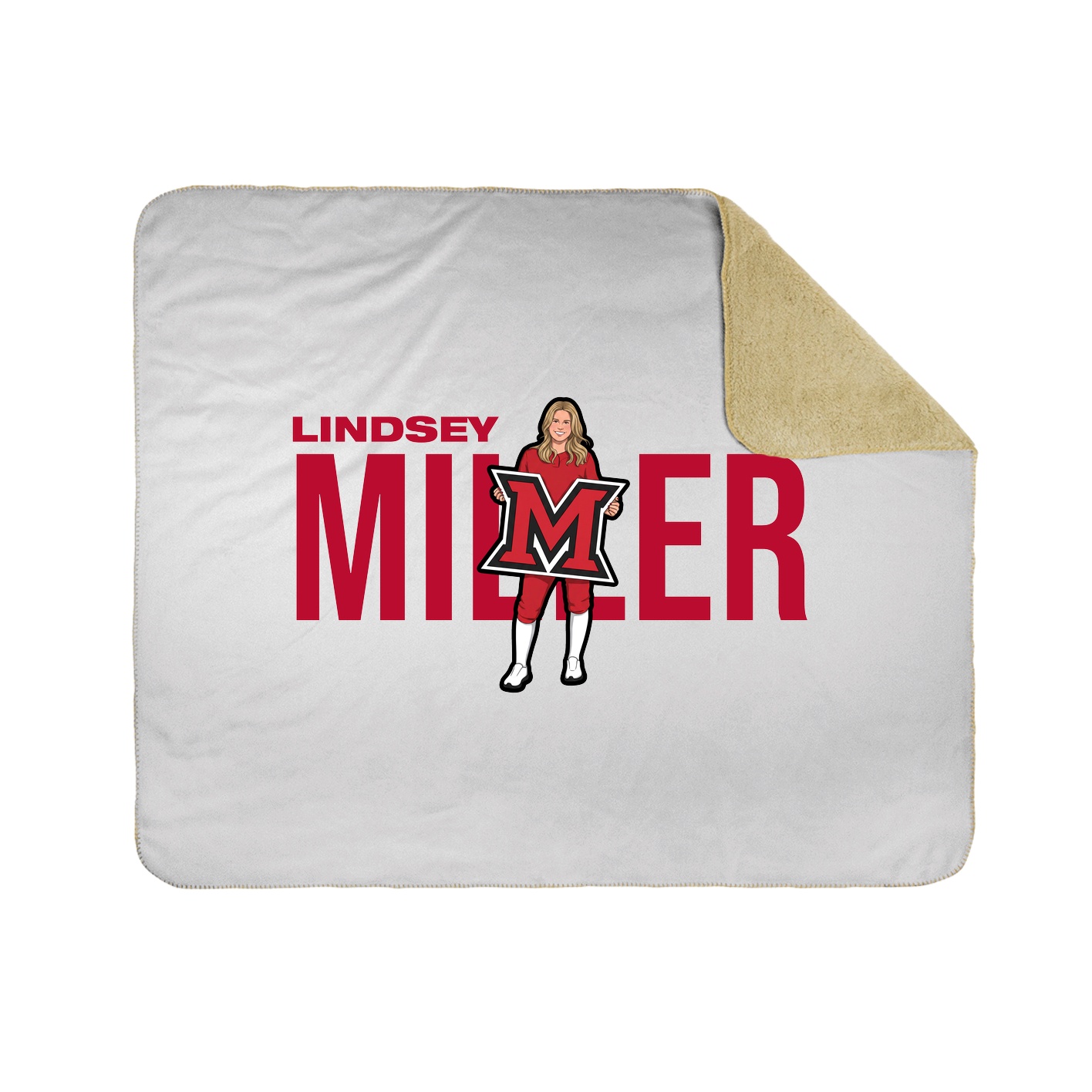 Throw Blanket — Player Name in White