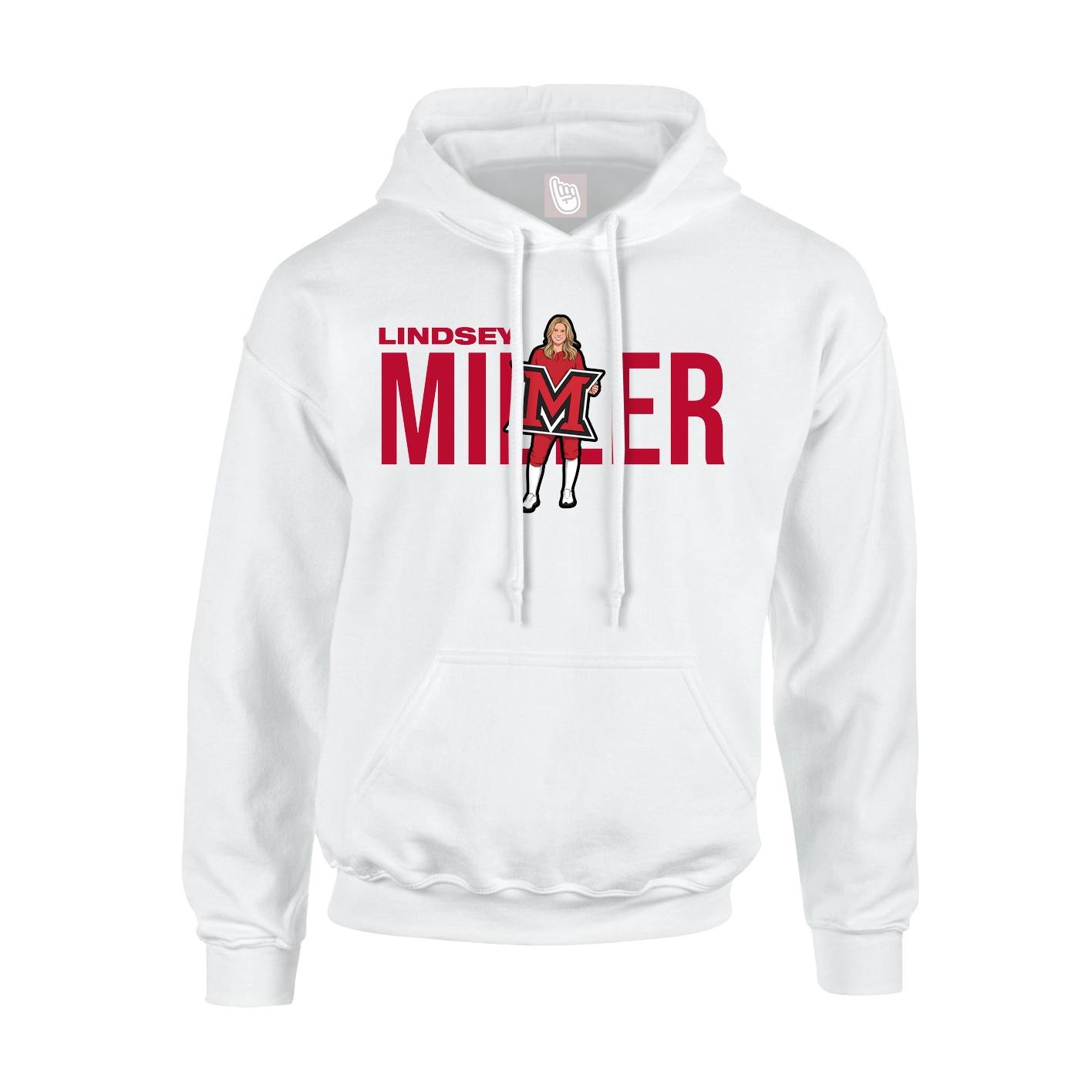 Hoodie — Player Name in White
