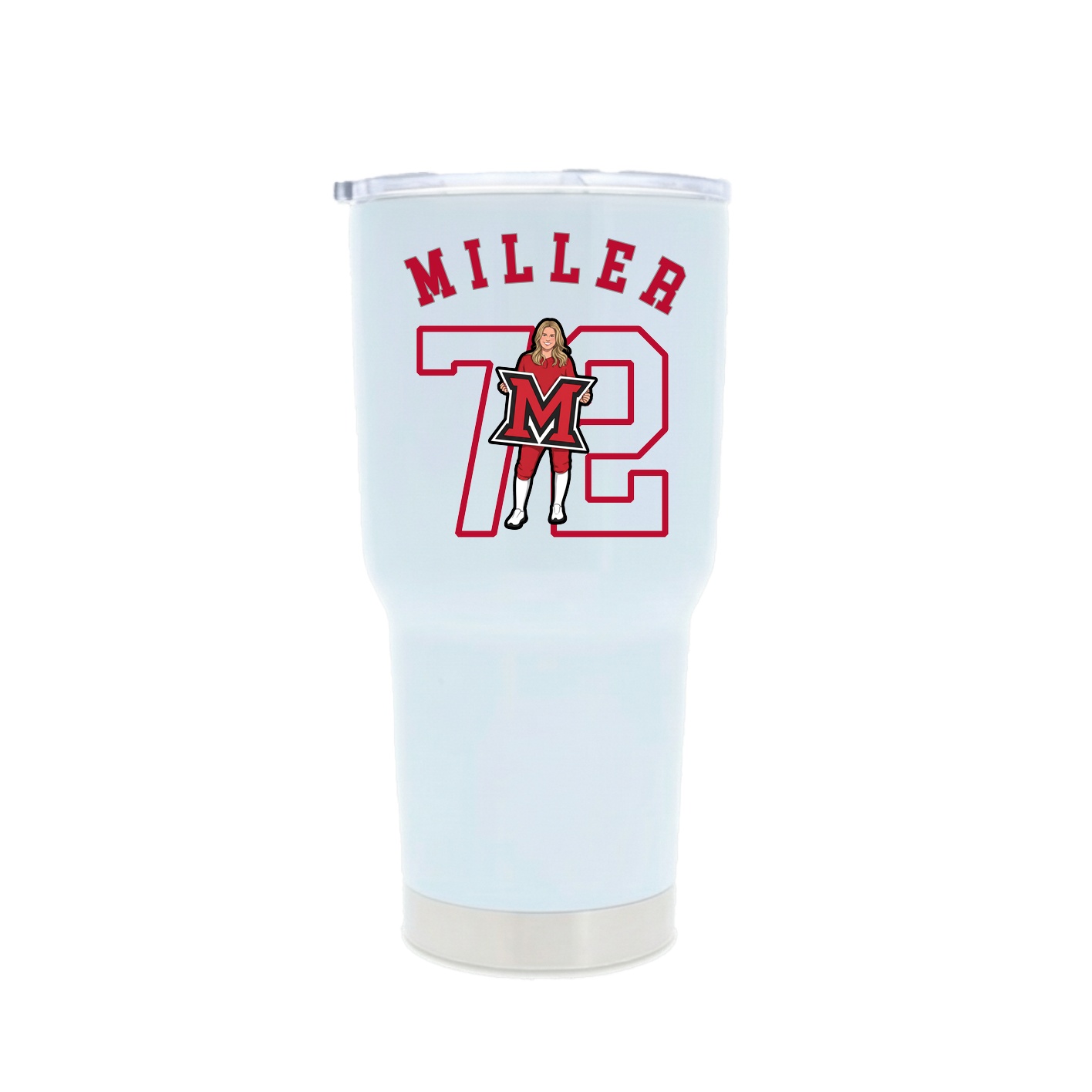 30oz Stainless Steel Tumbler — Shirsey Arch in White
