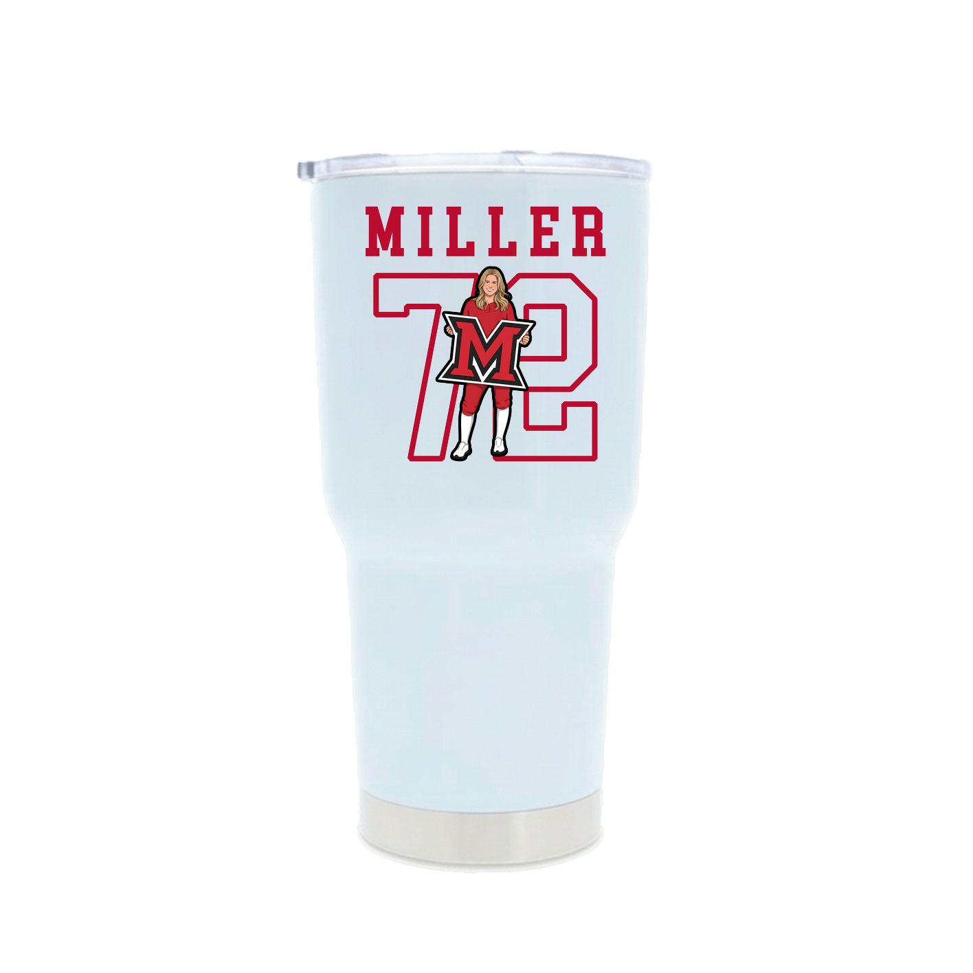 30oz Stainless Steel Tumbler — Shirsey in White