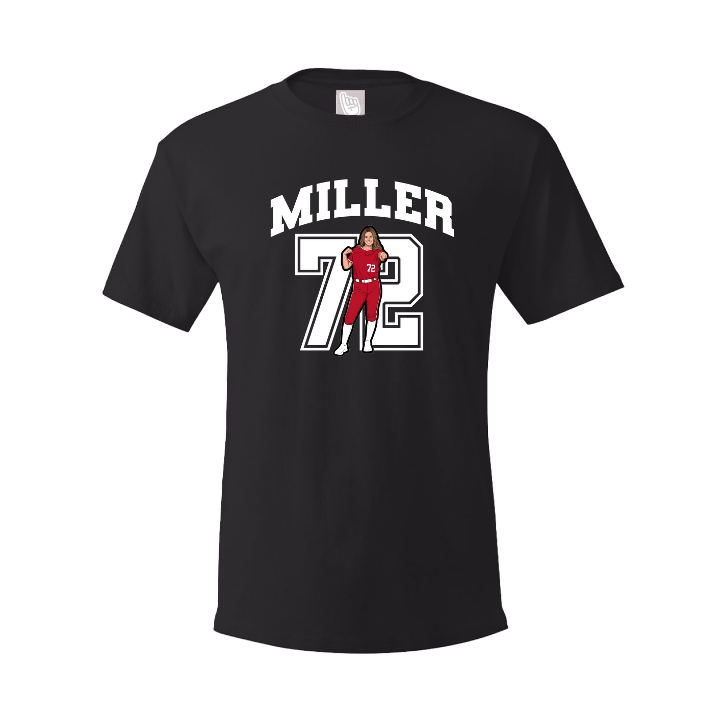 Youth Tee — Number in Black