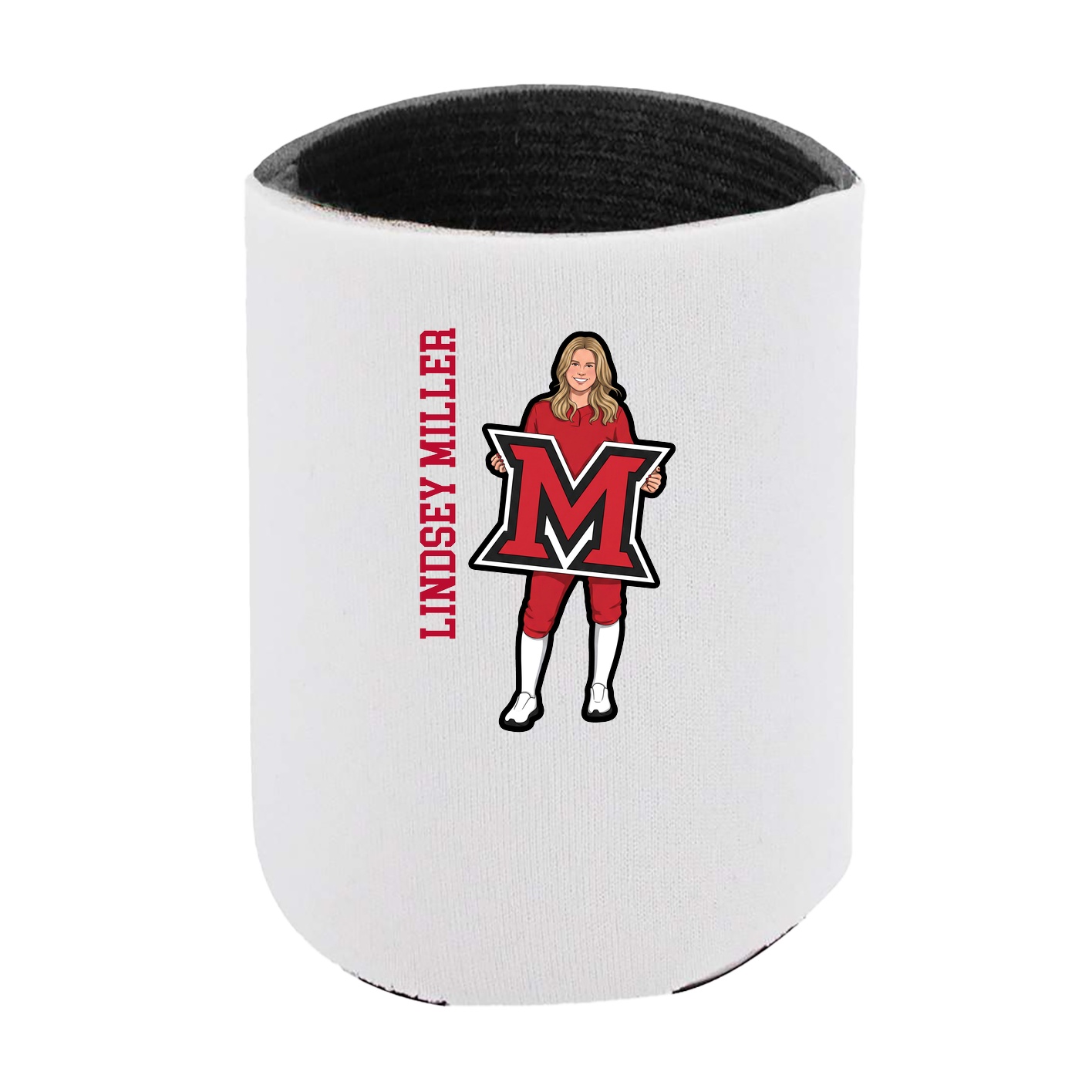 Can Holder — Name Vertical in White