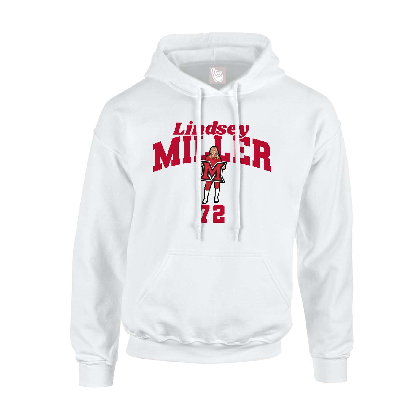 Youth Hoodie — Signature Arch in White