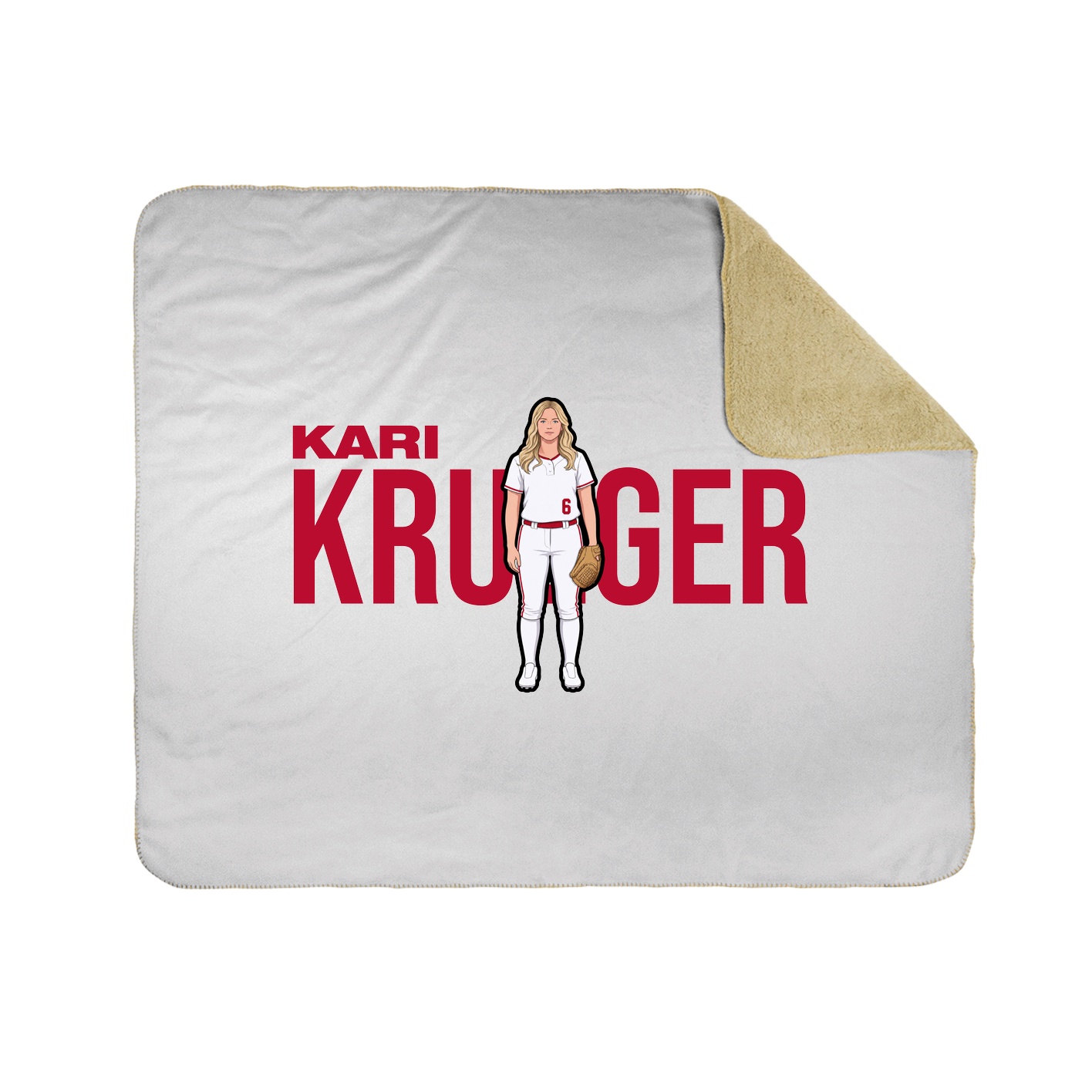 Throw Blanket — Player Name in White