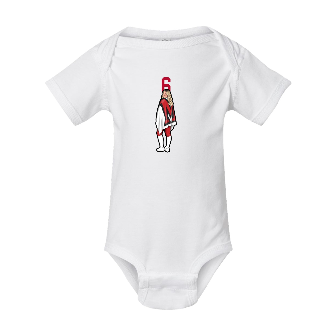 Baby Onesie — Number Top in White