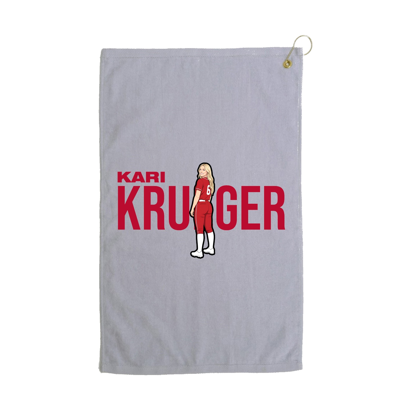 Golf Towel — Player Name in Grey