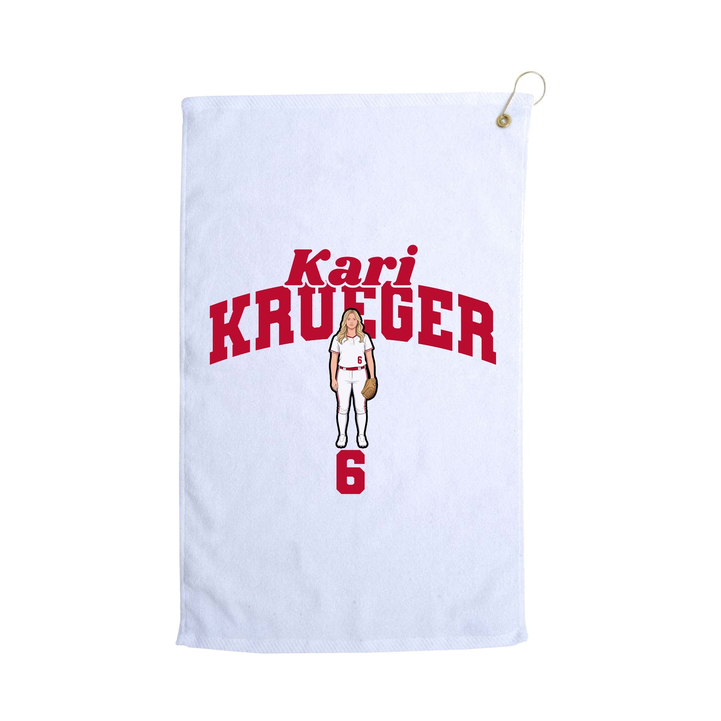 Golf Towel — Signature Arch in White