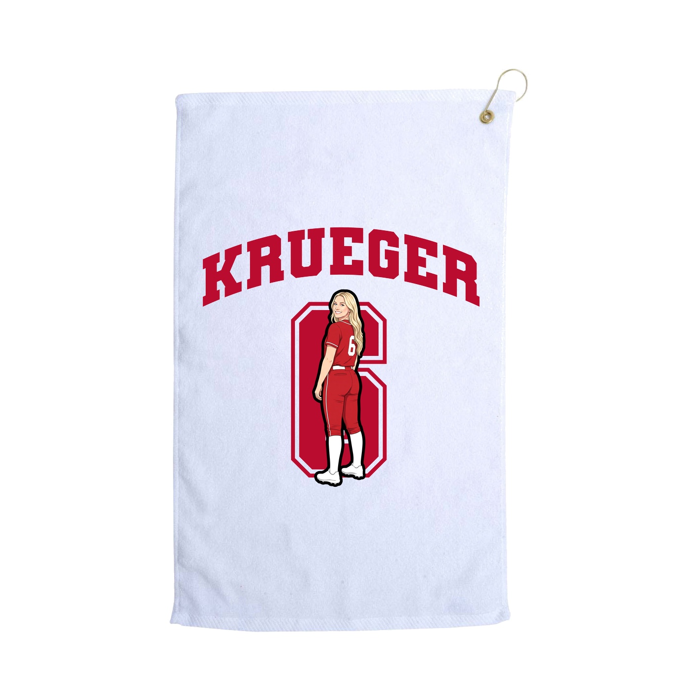 Golf Towel — Number in White