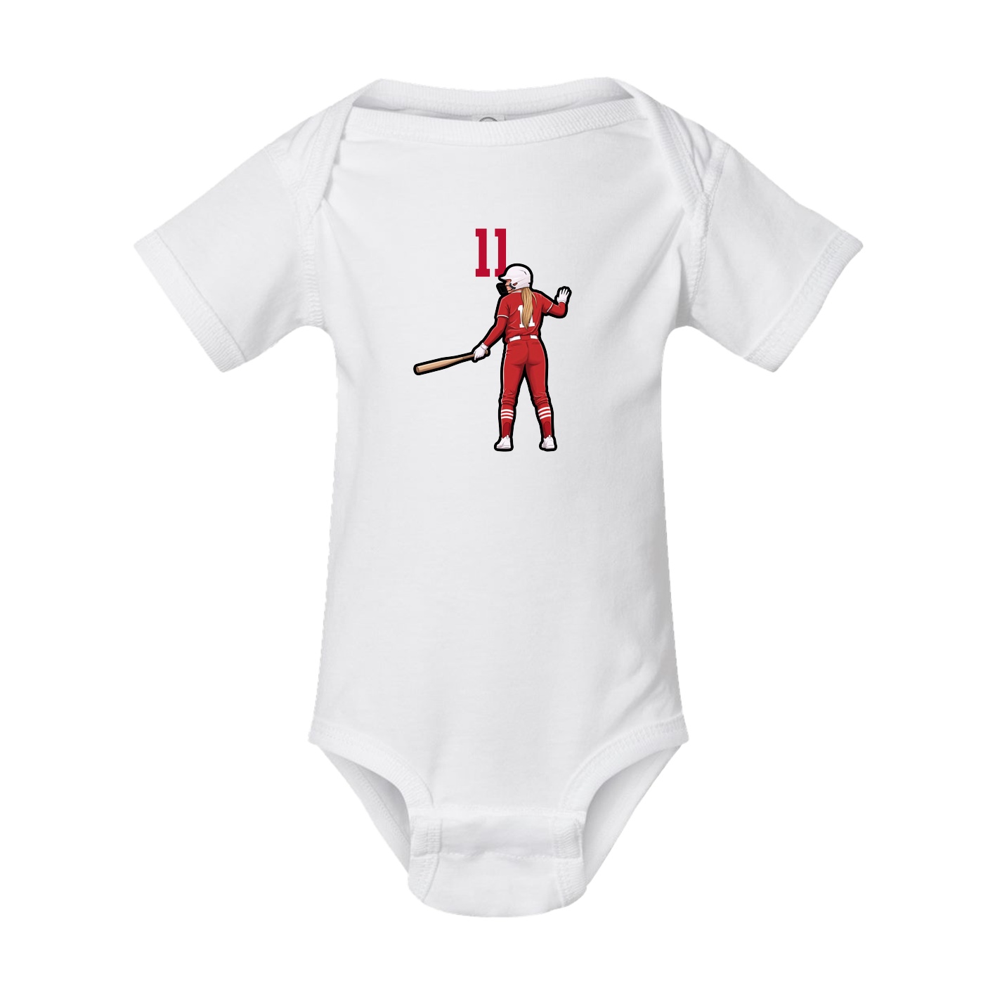 Baby Onesie — Number Top in White