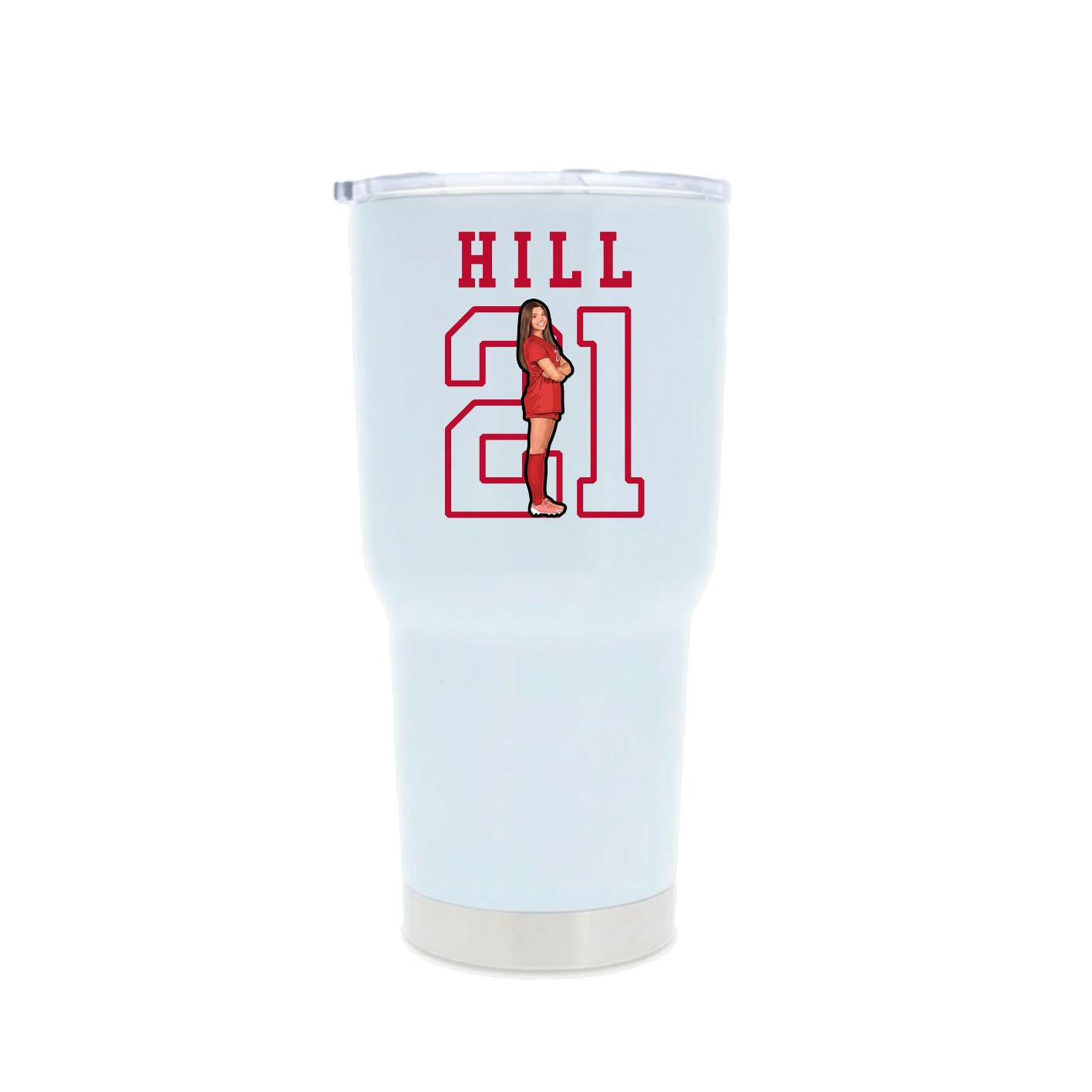 30oz Stainless Steel Tumbler — Shirsey in White