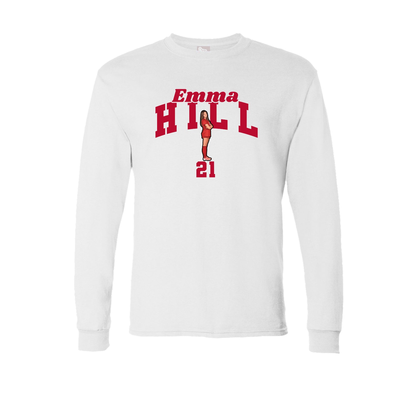 Long Sleeve Tee — Signature Arch in White