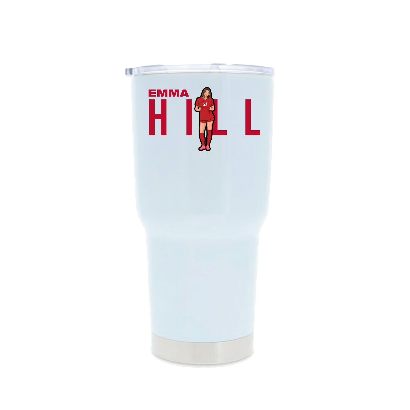 30oz Stainless Steel Tumbler — Player Name in White