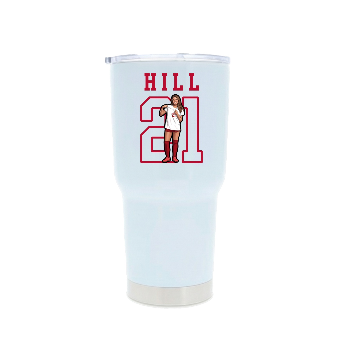 30oz Stainless Steel Tumbler — Shirsey in White