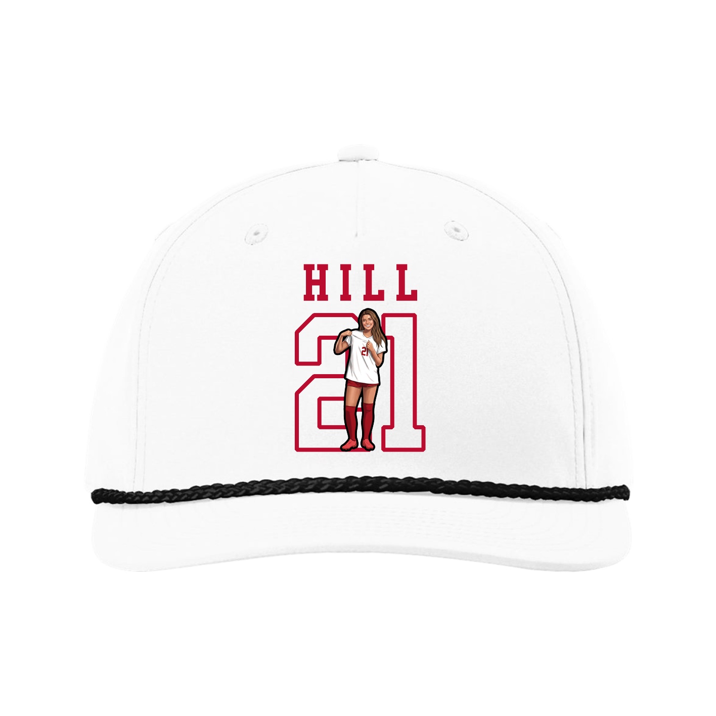 Five-Panel Classic Rope Cap — Shirsey in White