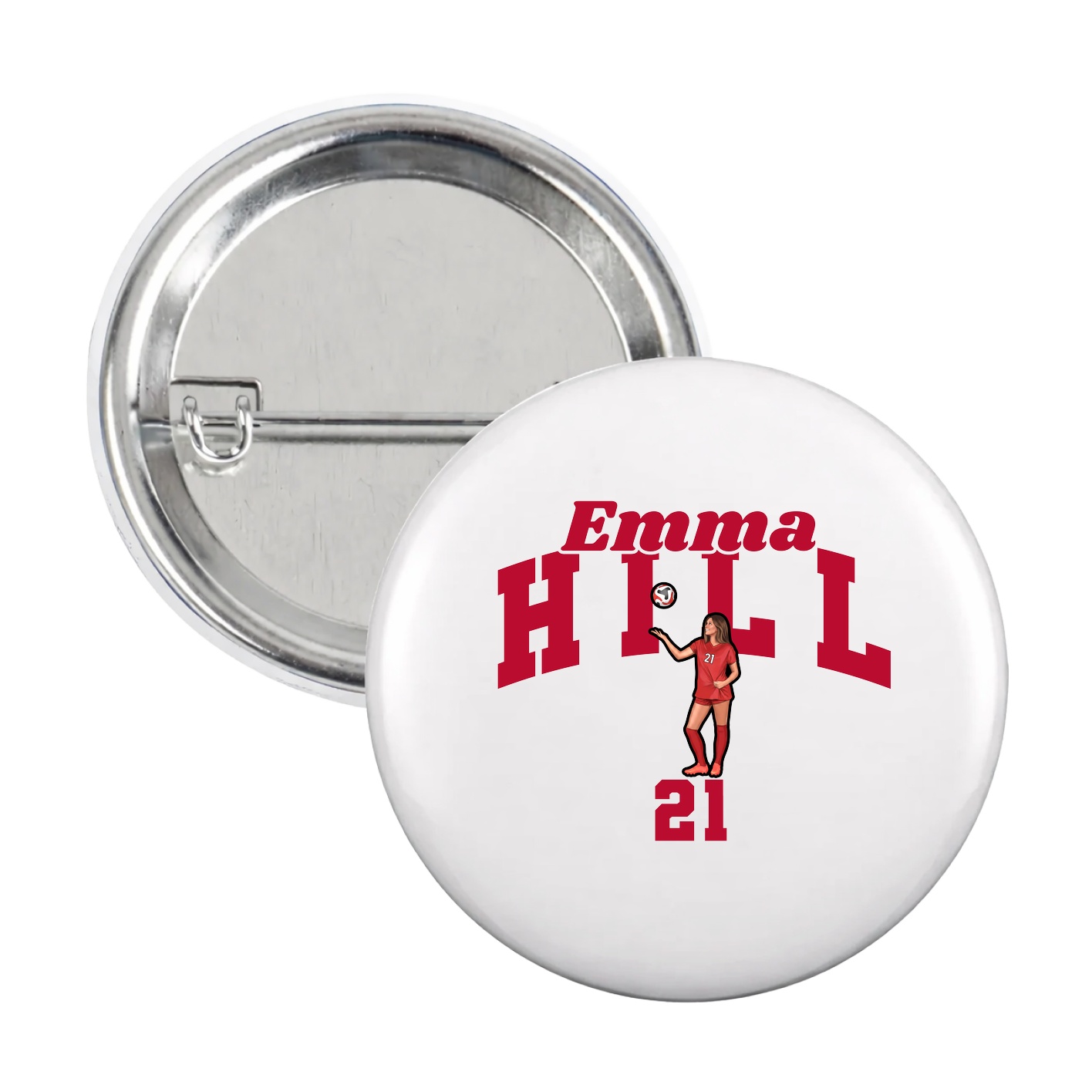Game Day Button — Signature Arch in White