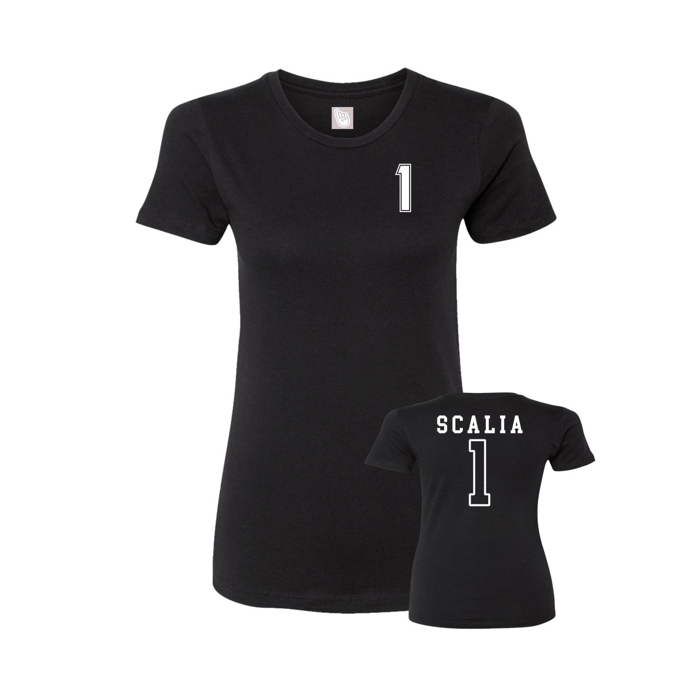 Fitted Women's Tee — Chest Back in Black