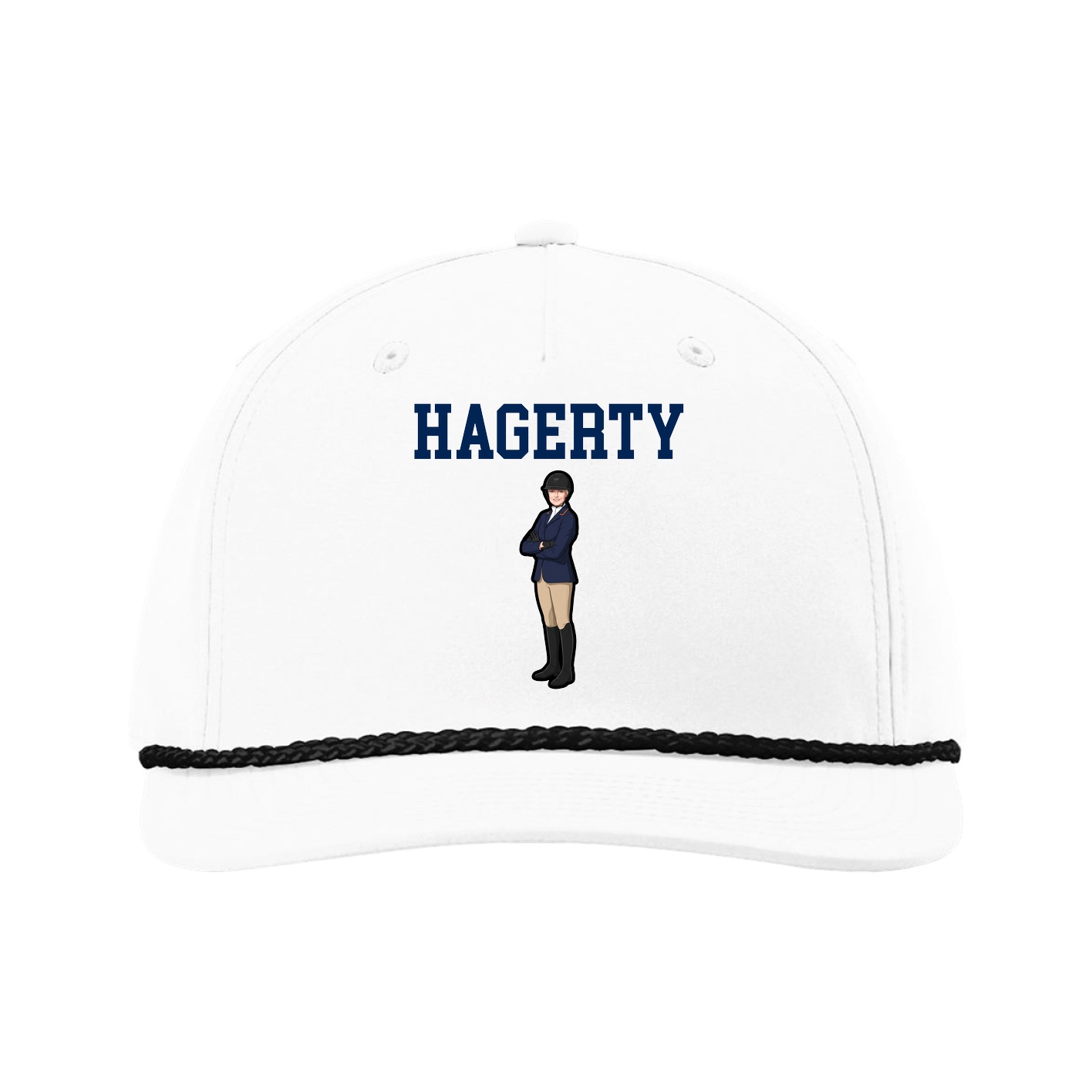 Five-Panel Classic Rope Cap — Shirsey in White