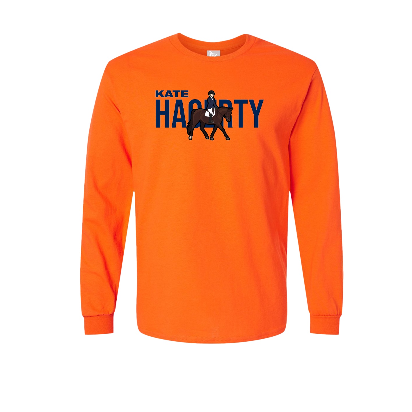Long Sleeve Tee — Player Name in Orange
