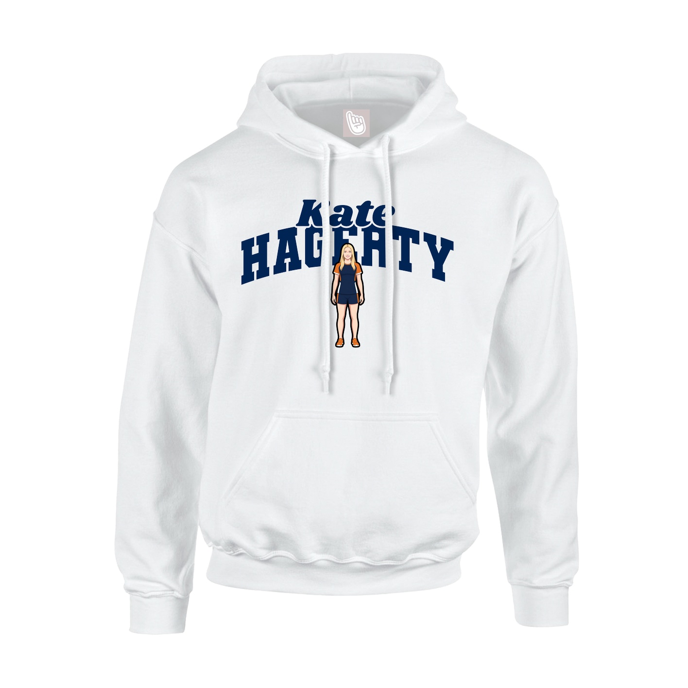 Hoodie — Signature Arch in White
