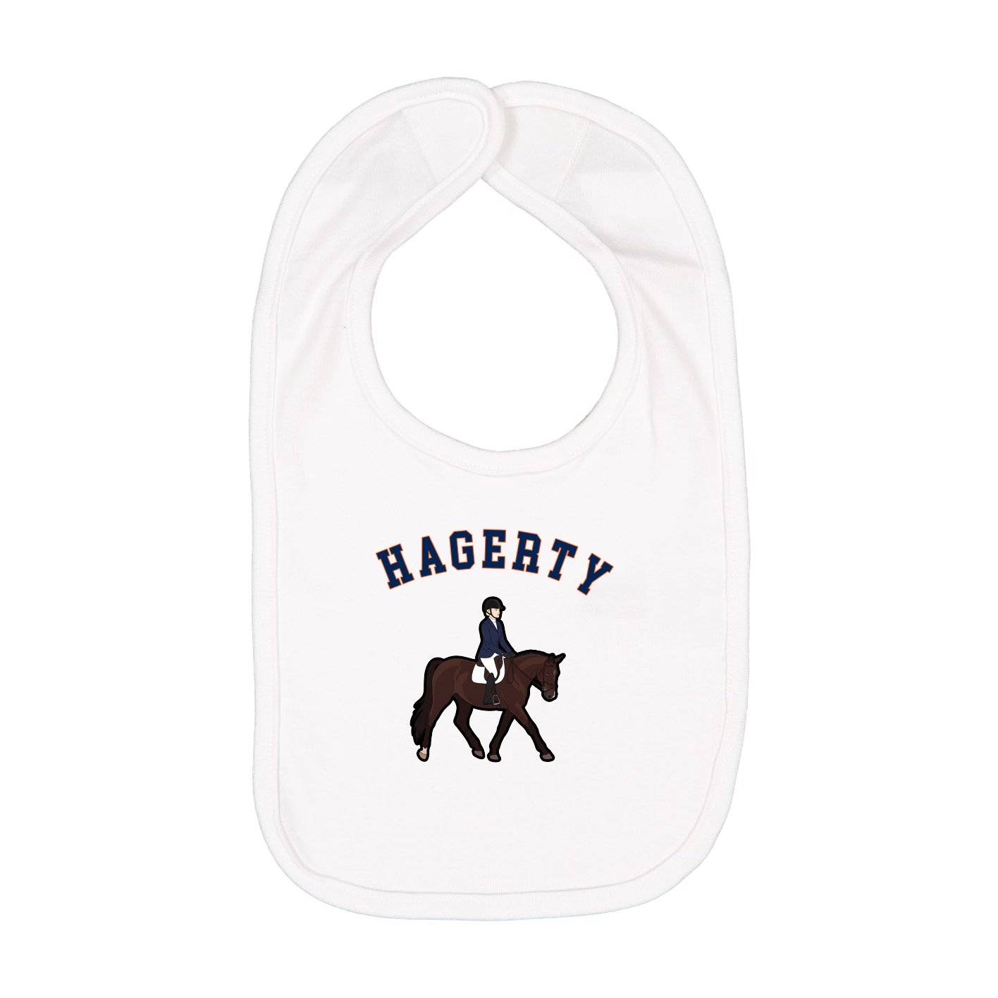 Infant Bib — Shirsey Arch in White