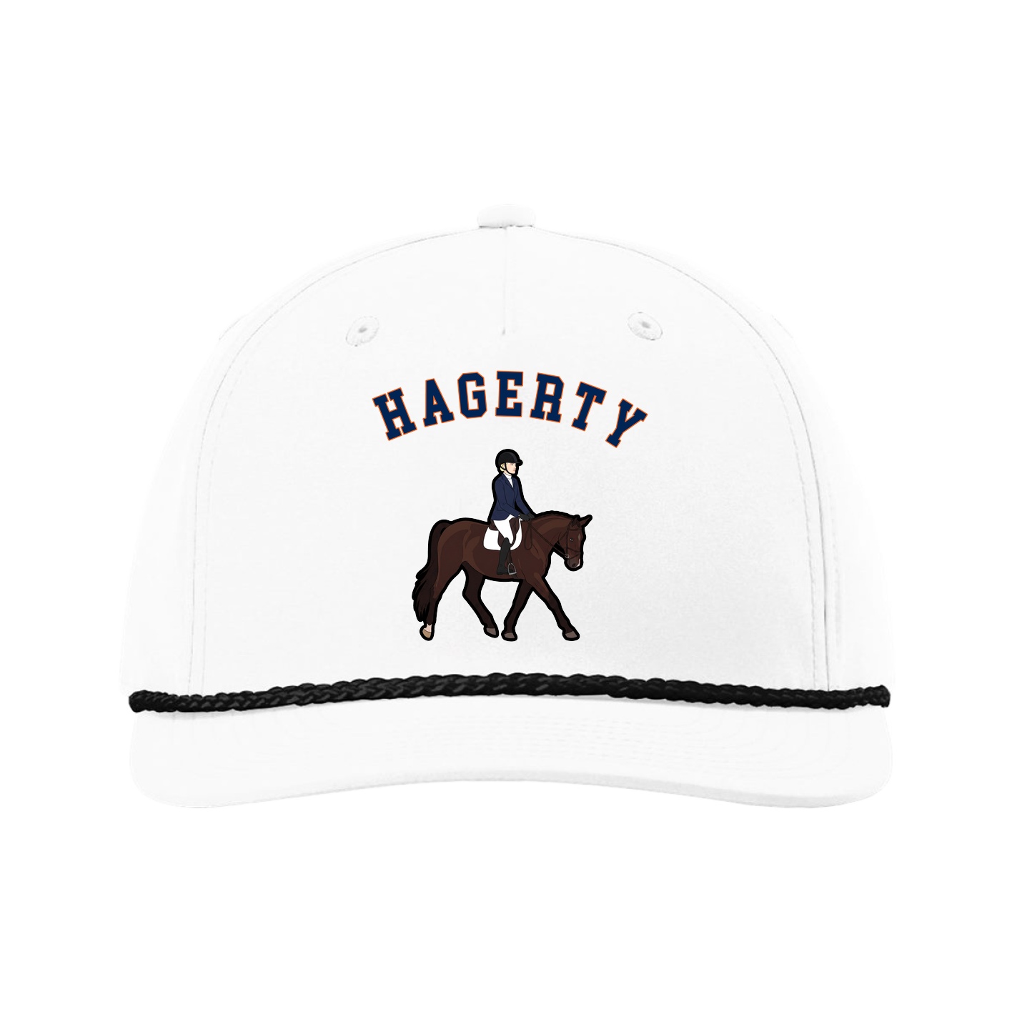 Five-Panel Classic Rope Cap — Shirsey Arch in White