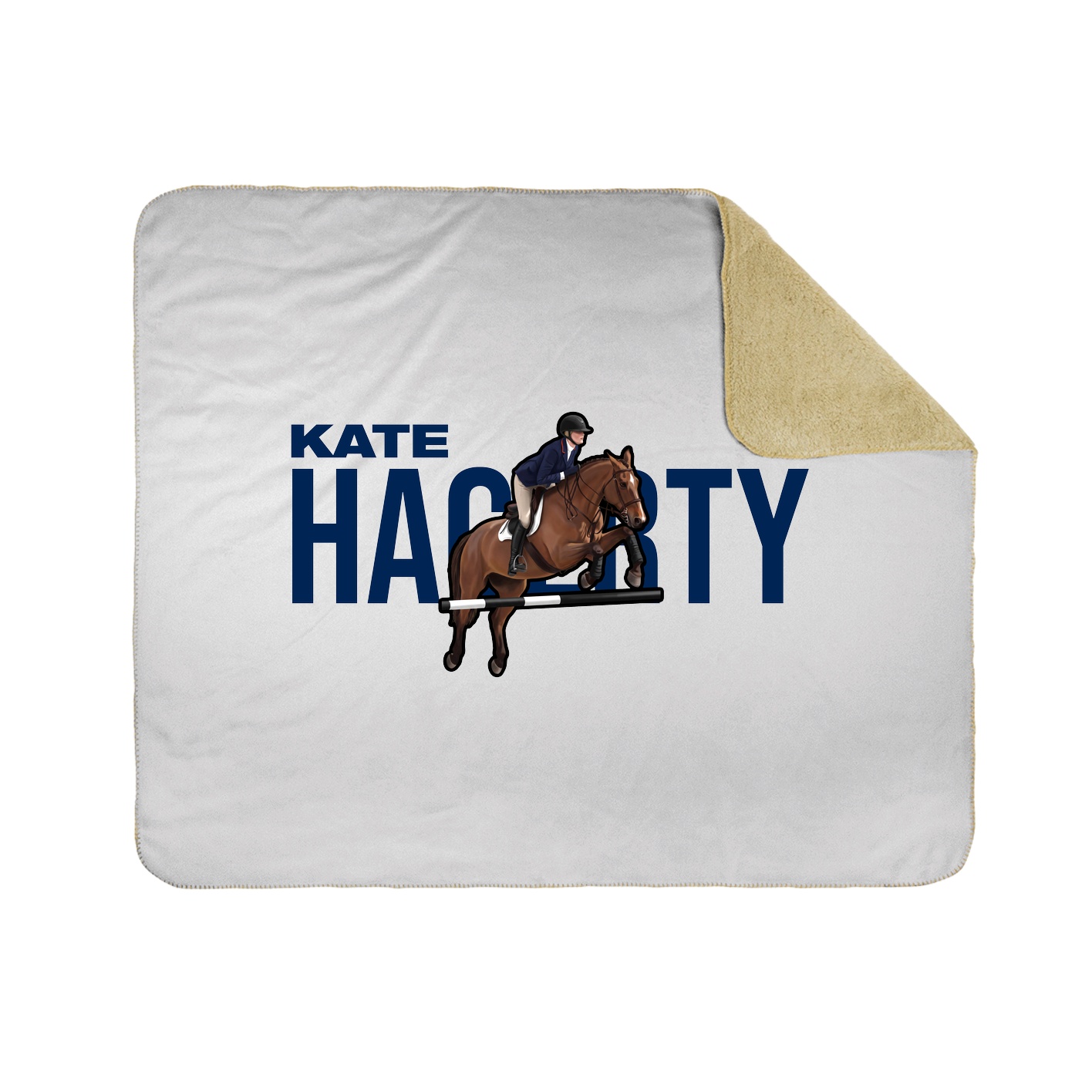 Throw Blanket — Player Name in White