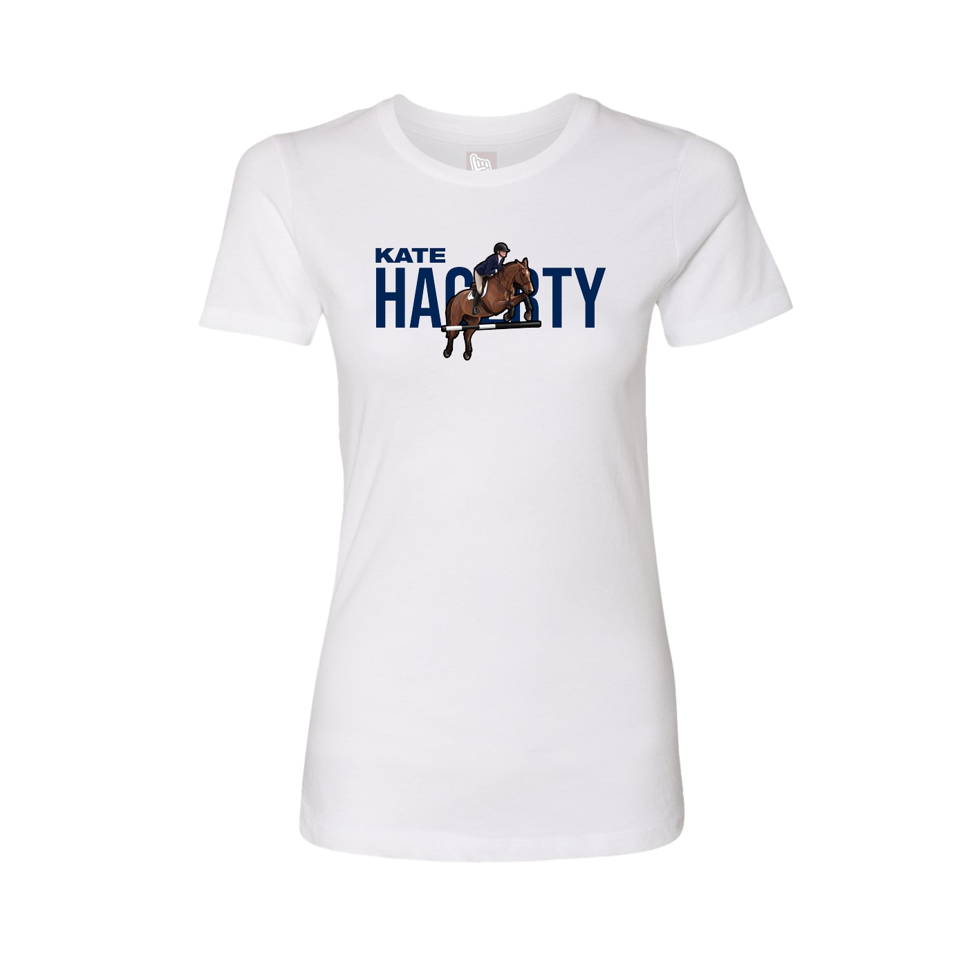 Fitted Women's Tee — Player Name in White