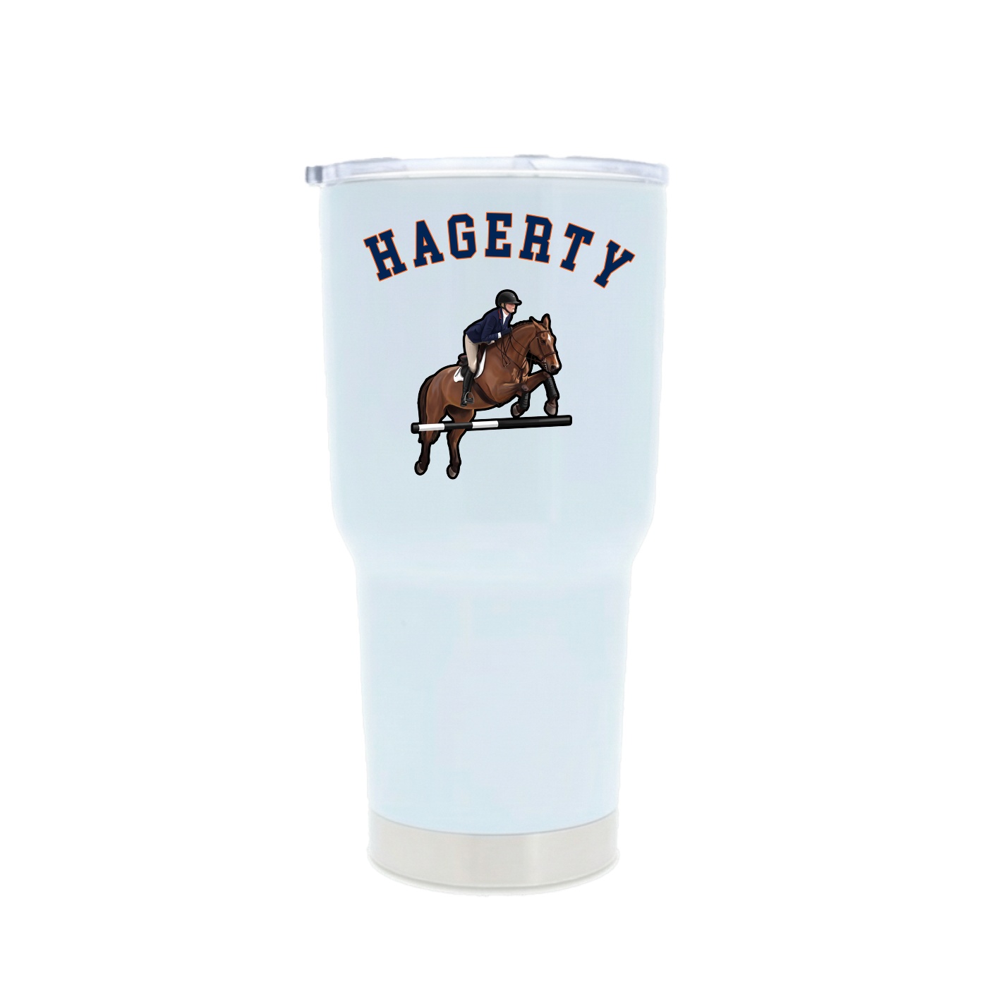 30oz Stainless Steel Tumbler — Shirsey Arch in White