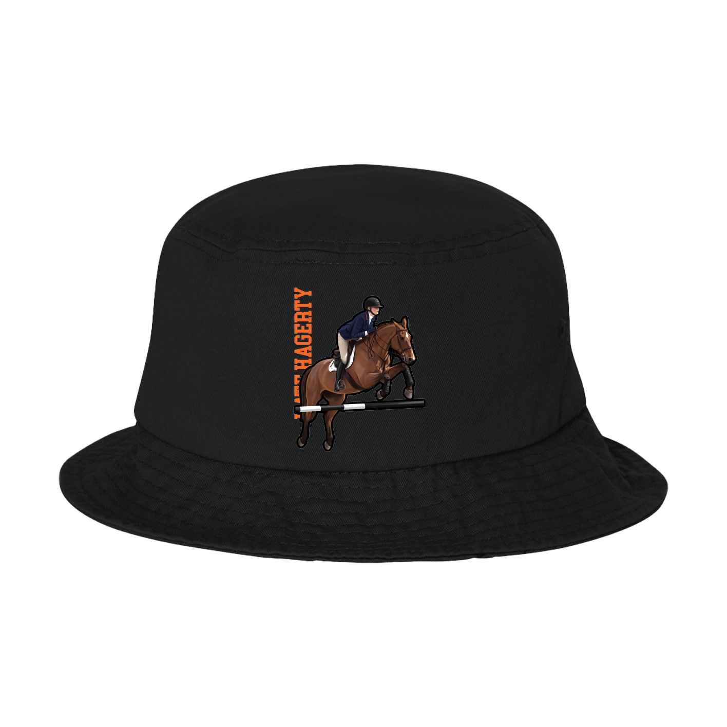 Bucket Cap — Name Vertical in Black