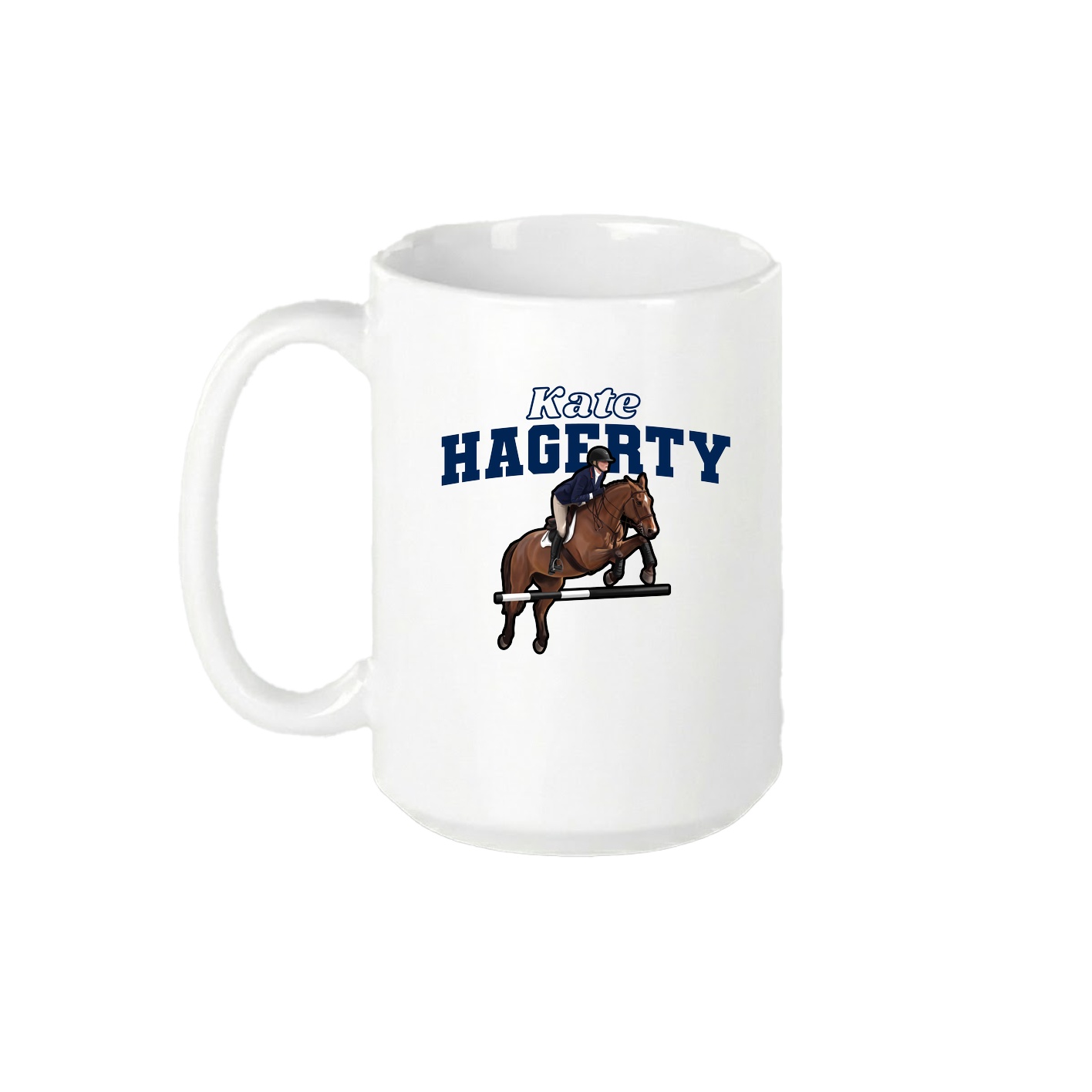 15oz Coffee Mug — Name Arch in White