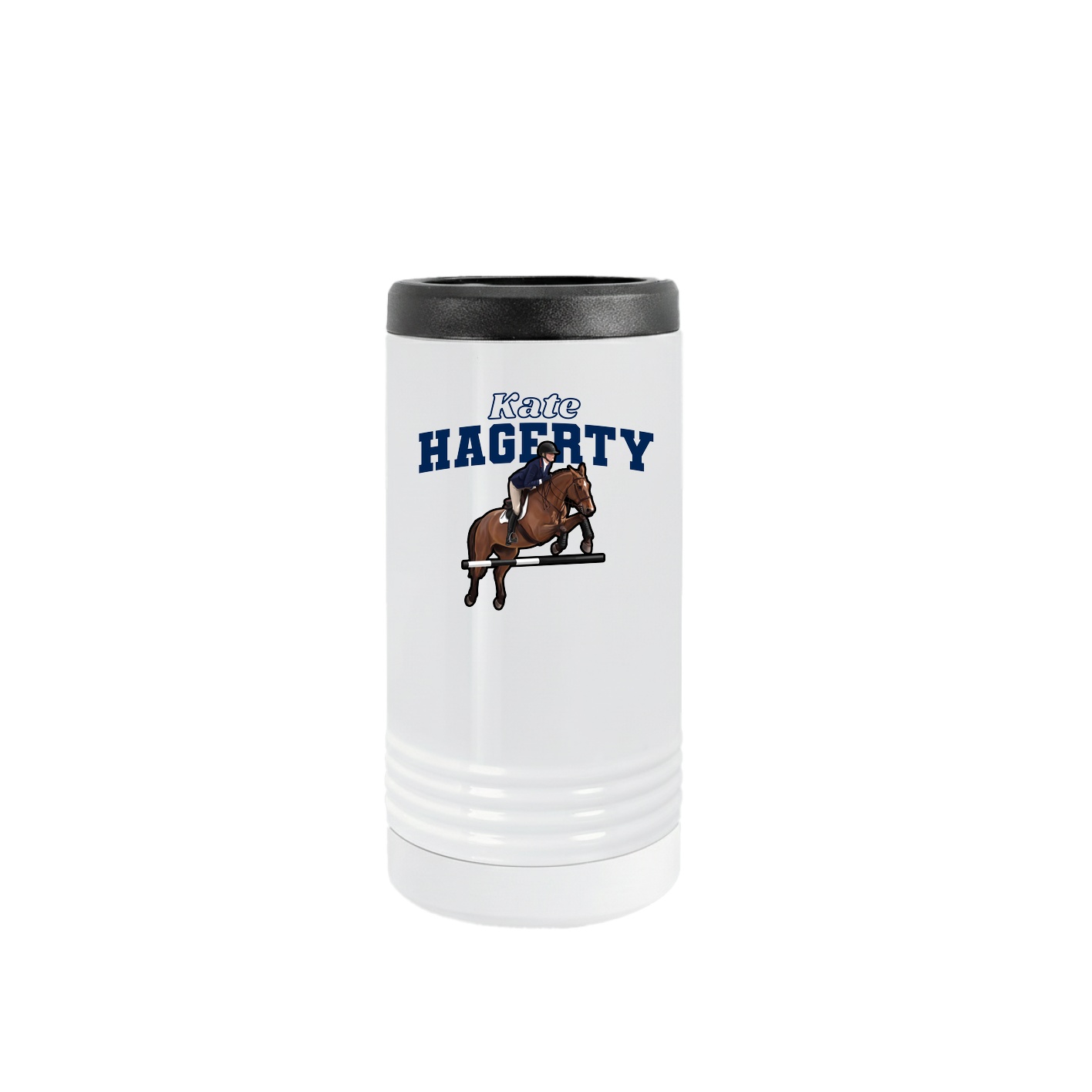 Slim Beverage Holder — Name Arch in White