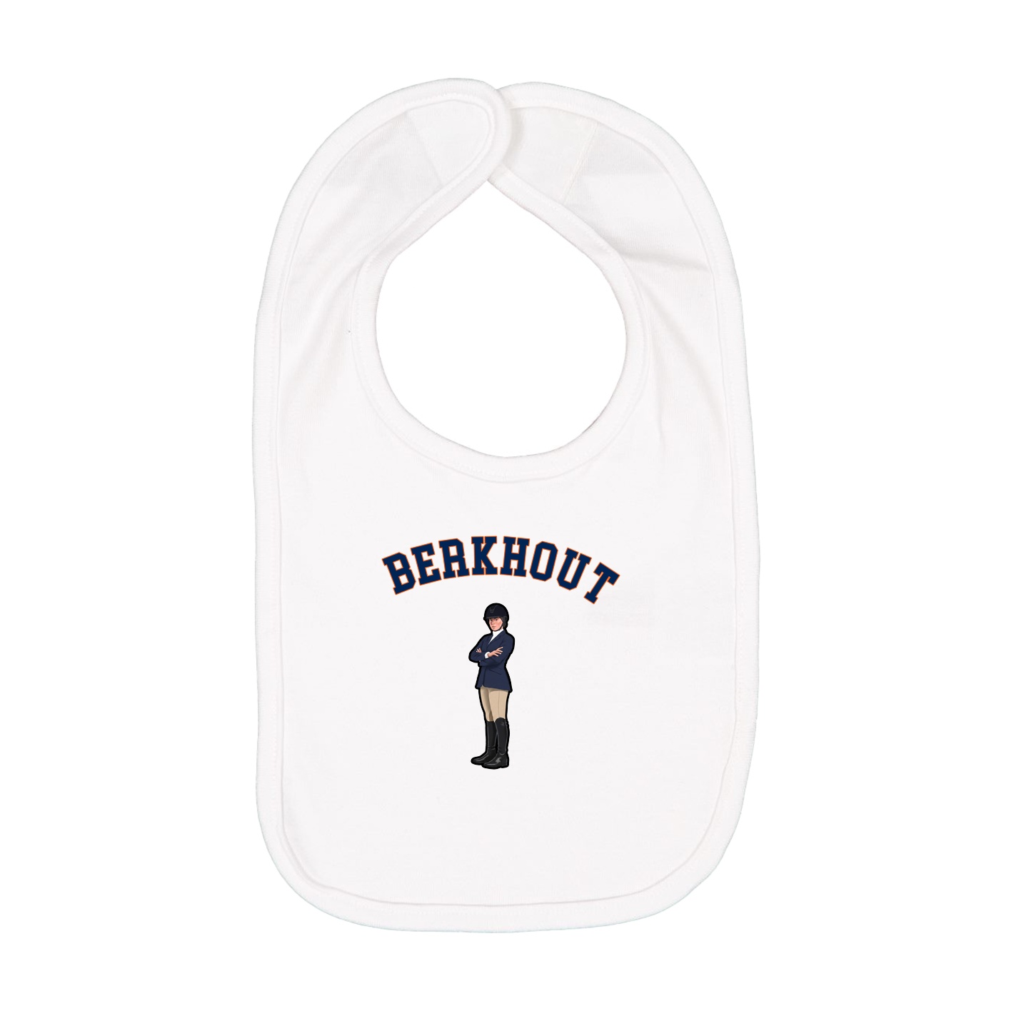Infant Bib — Shirsey Arch in White