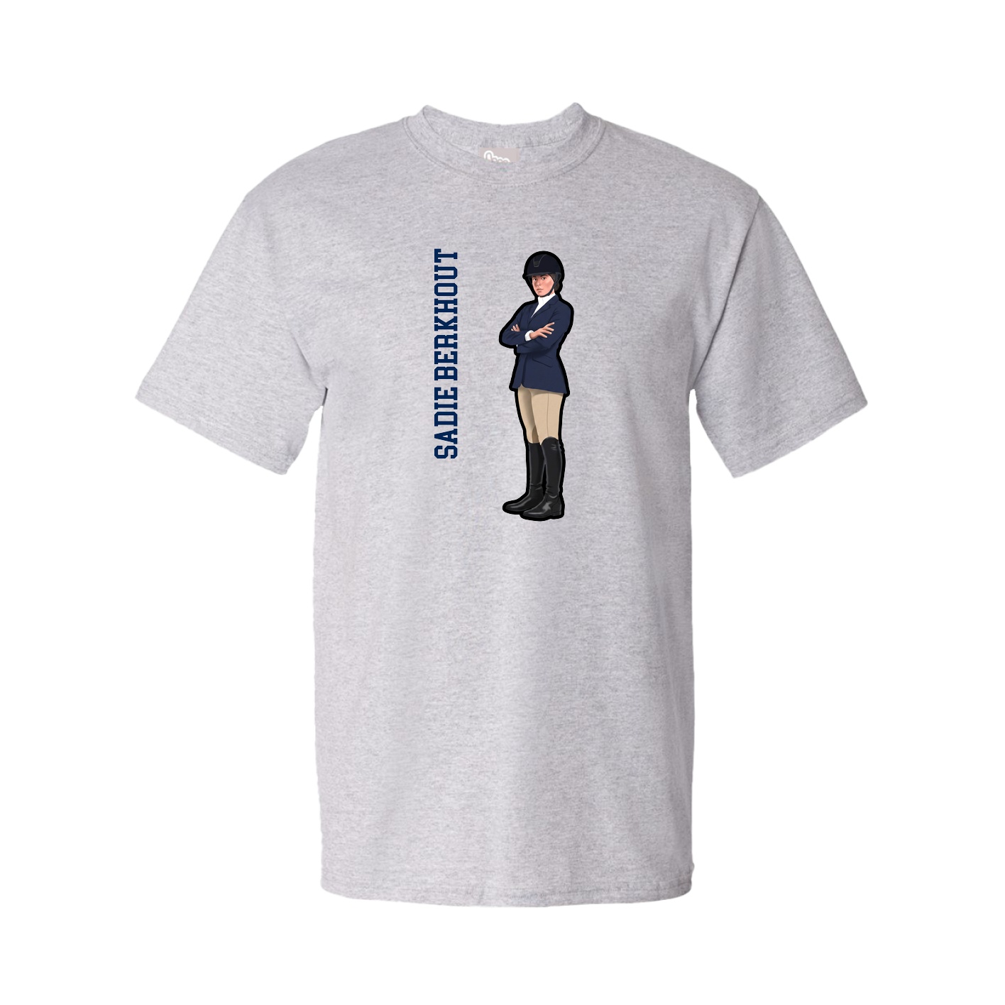 Tee — Name Vertical in Grey