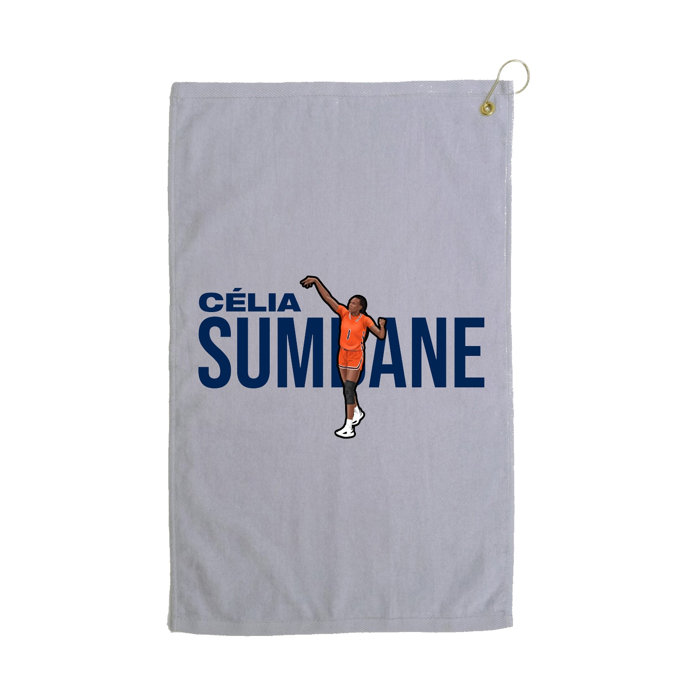 Golf Towel — Player Name in Grey